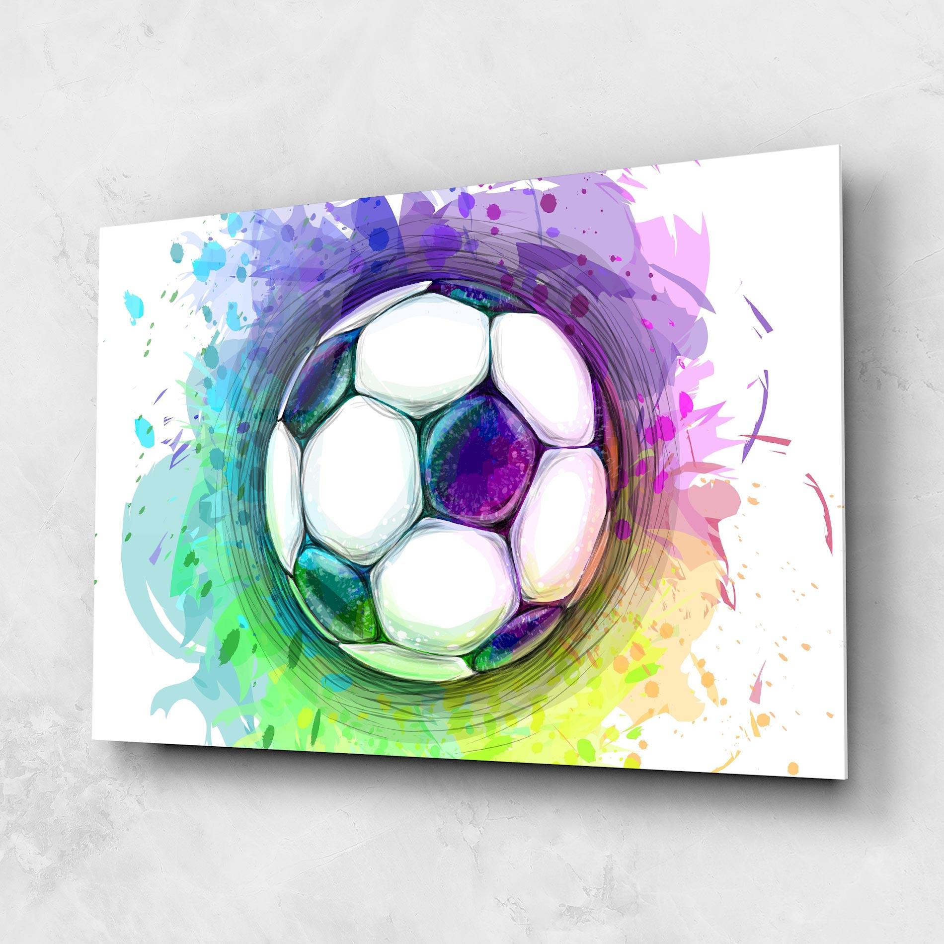 Üvegkép Colorful Football mockup 1