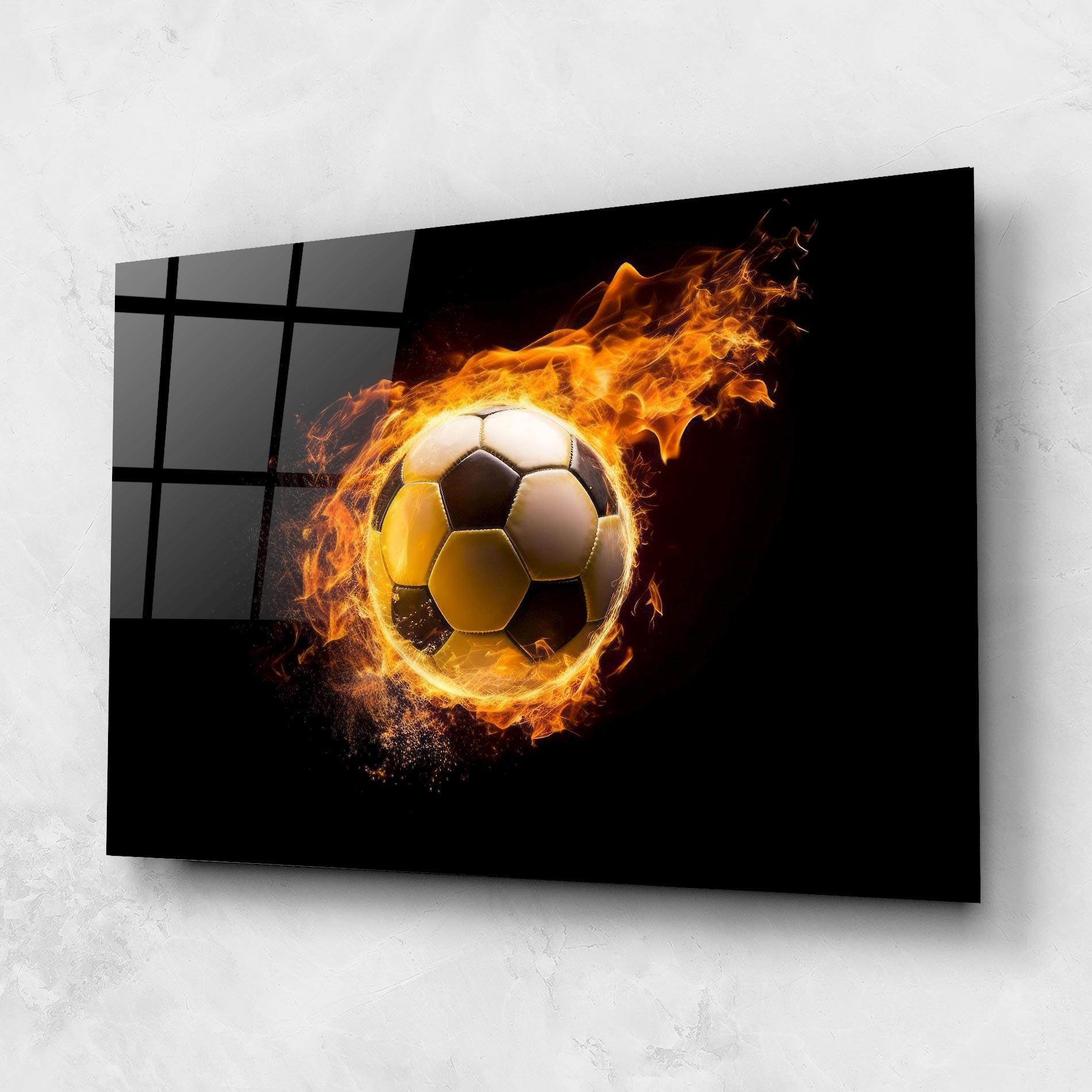 Üvegkép Fire Football mockup 1