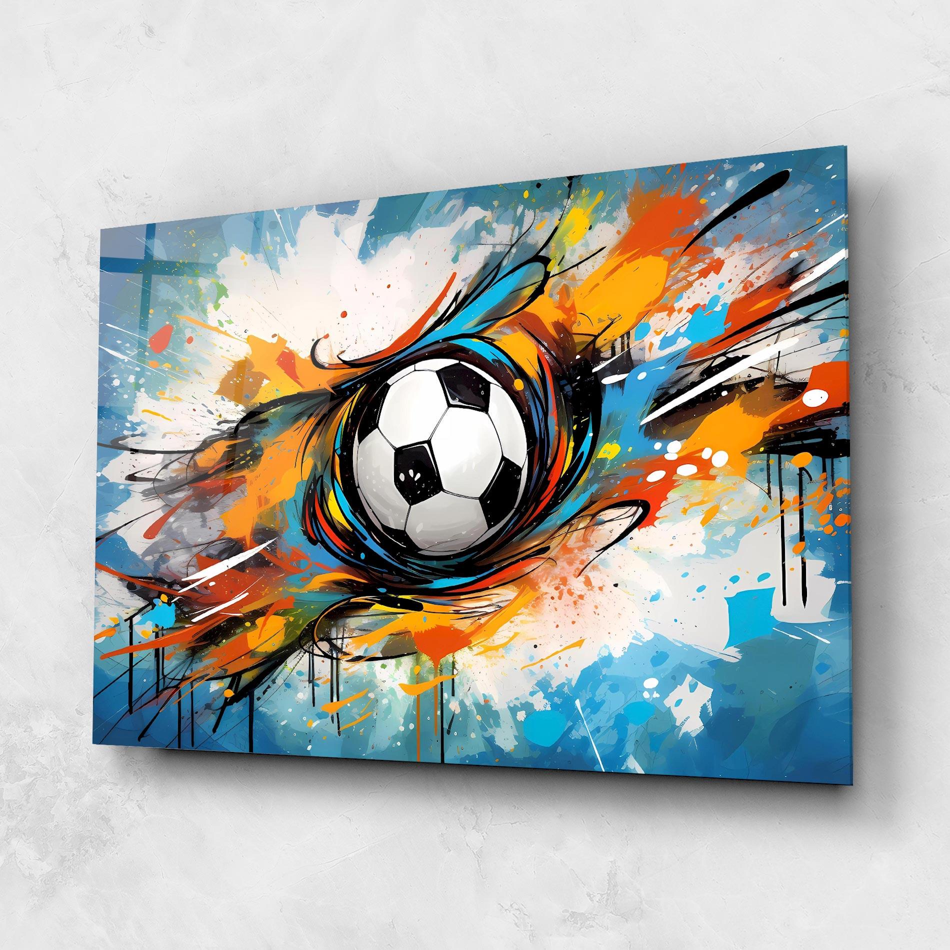 Üvegkép Football Flight Graffiti mockup 1