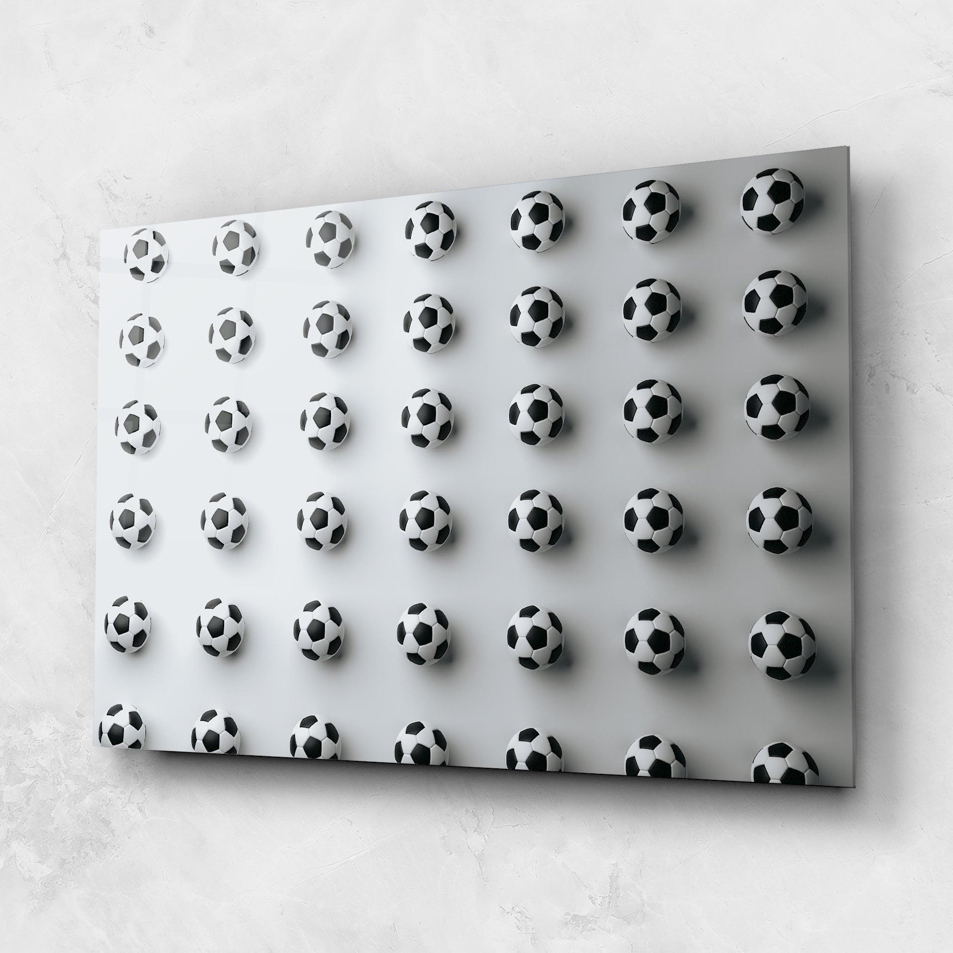 Üvegkép Football Pattern mockup 1