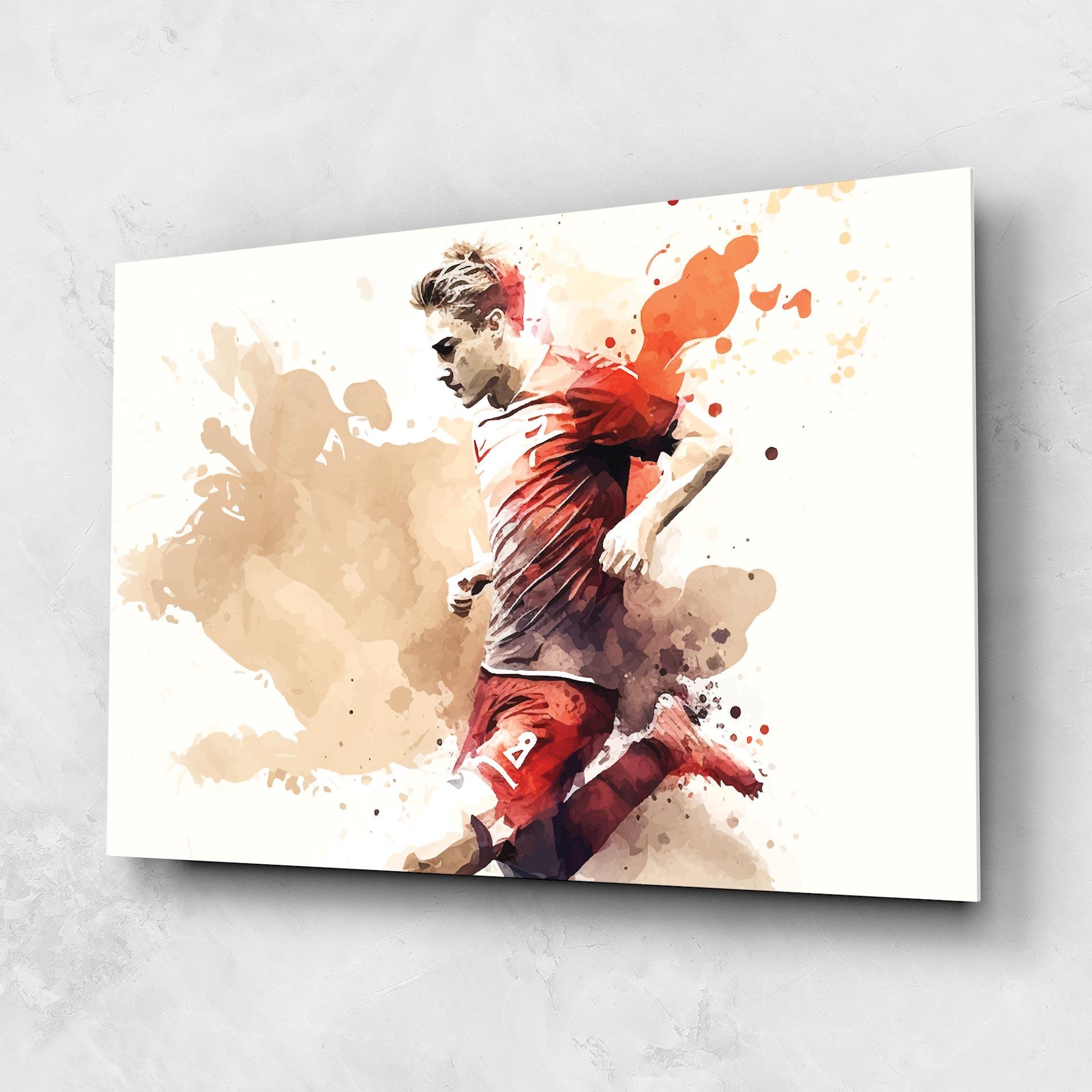 Üvegkép Football Red Cream mockup 1
