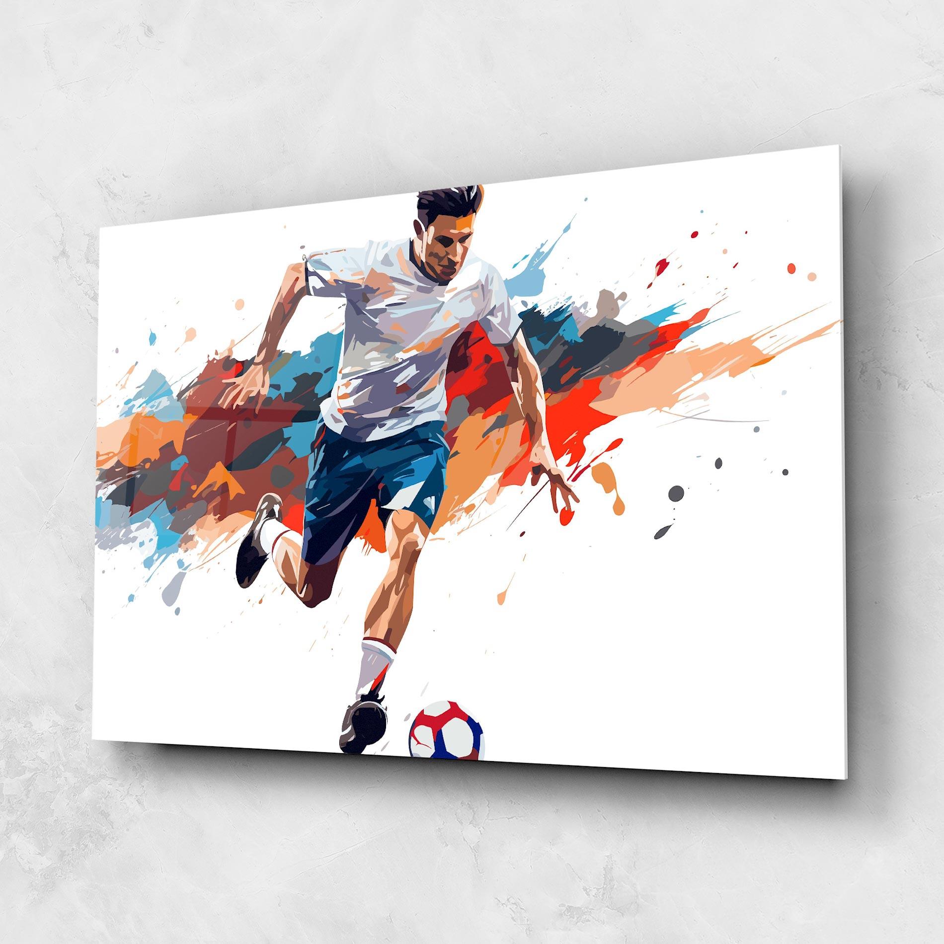 Üvegkép Grey Blue Football mockup 1