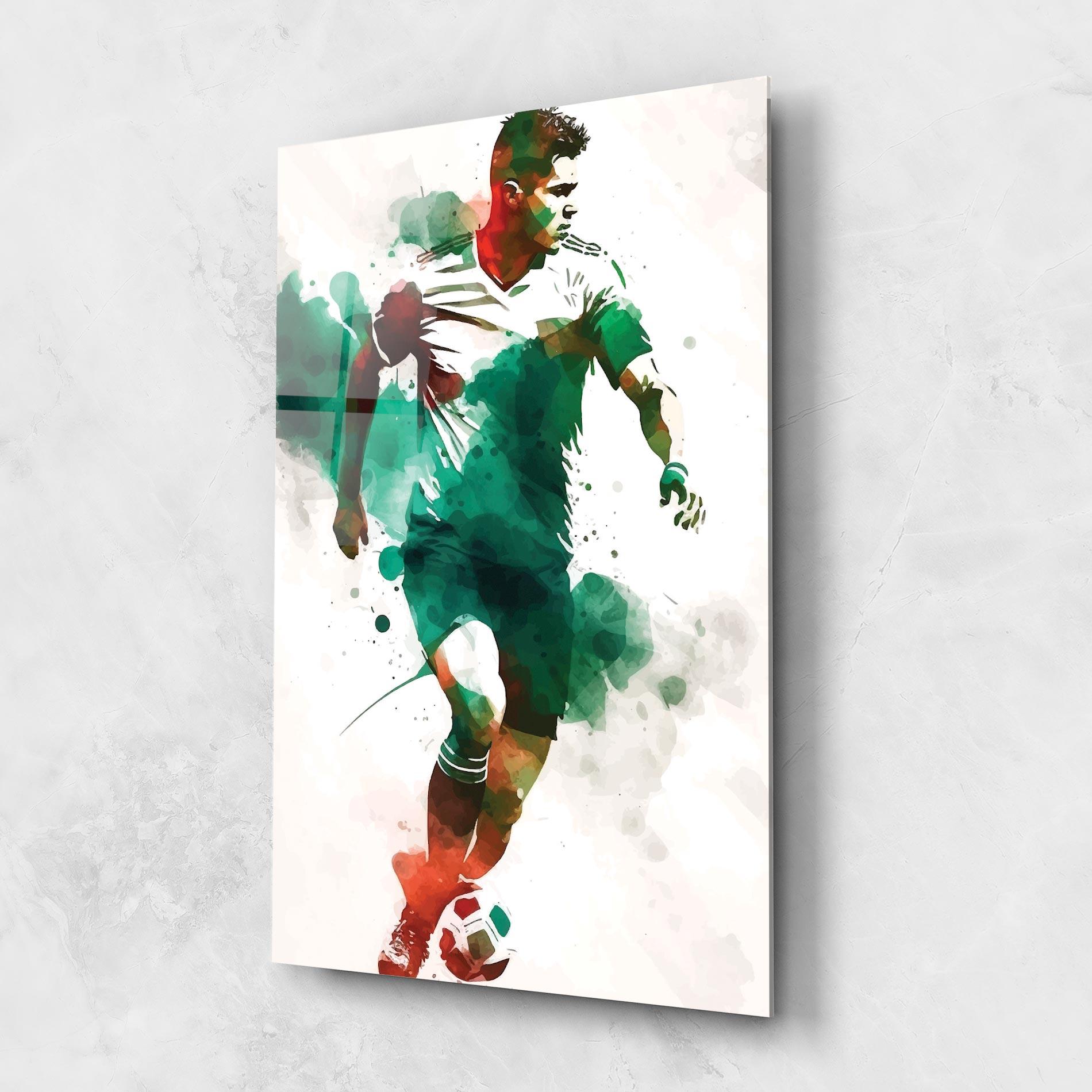 Üvegkép Green Football mockup 1