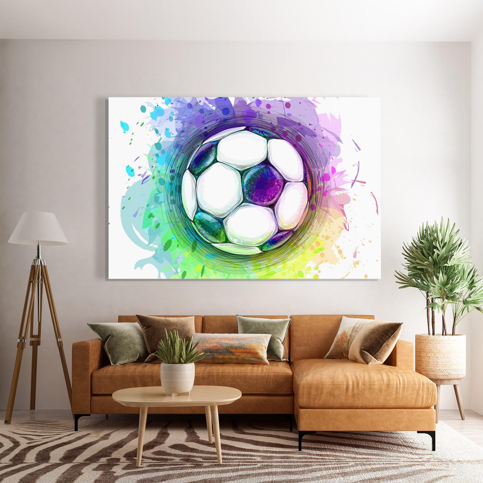 Üvegkép Colorful Football mockup 7