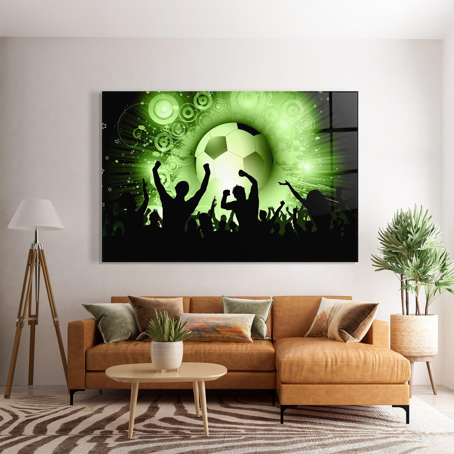 Üvegkép Football Crowd mockup 7