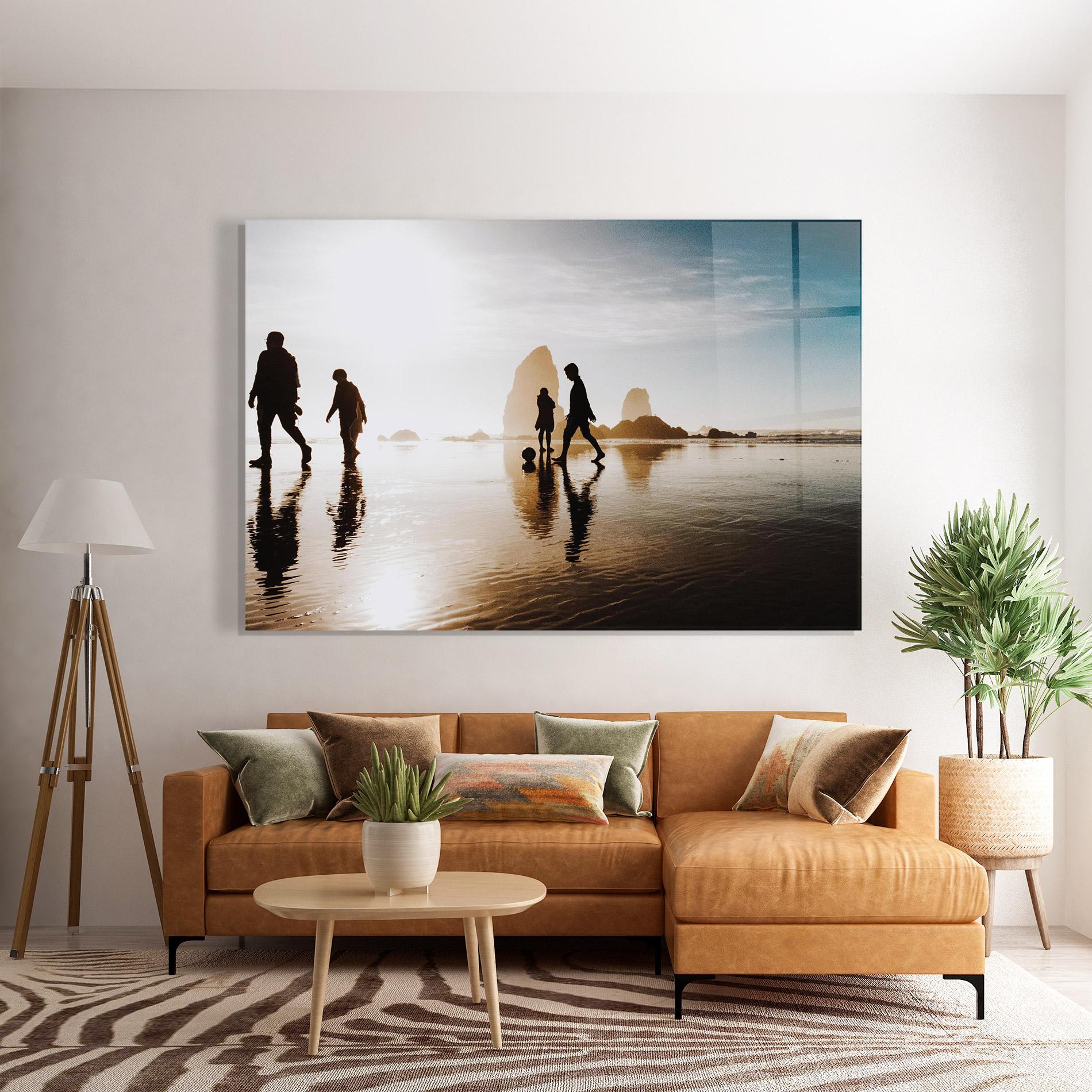 Üvegkép Football On Water mockup 7