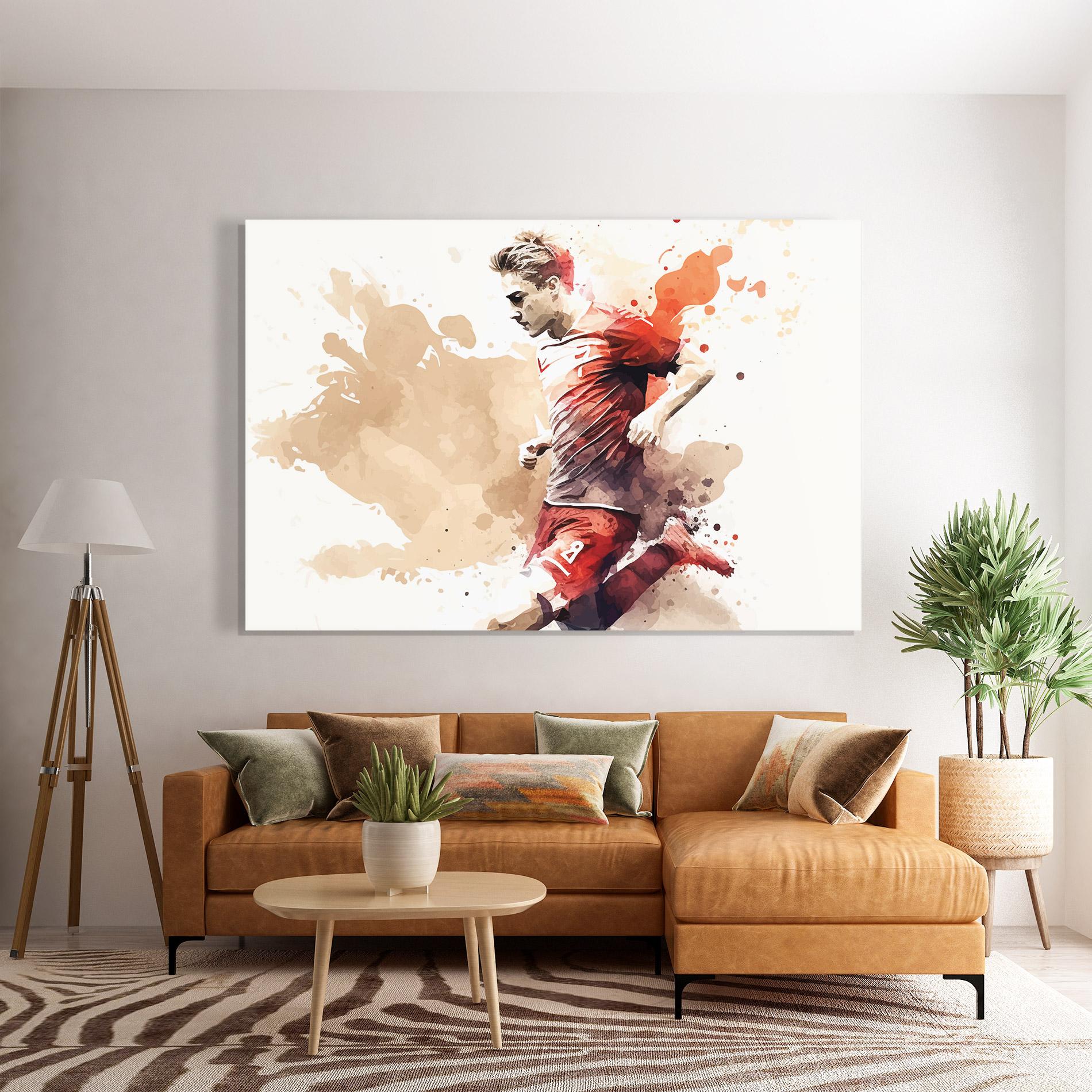 Üvegkép Football Red Cream mockup 7