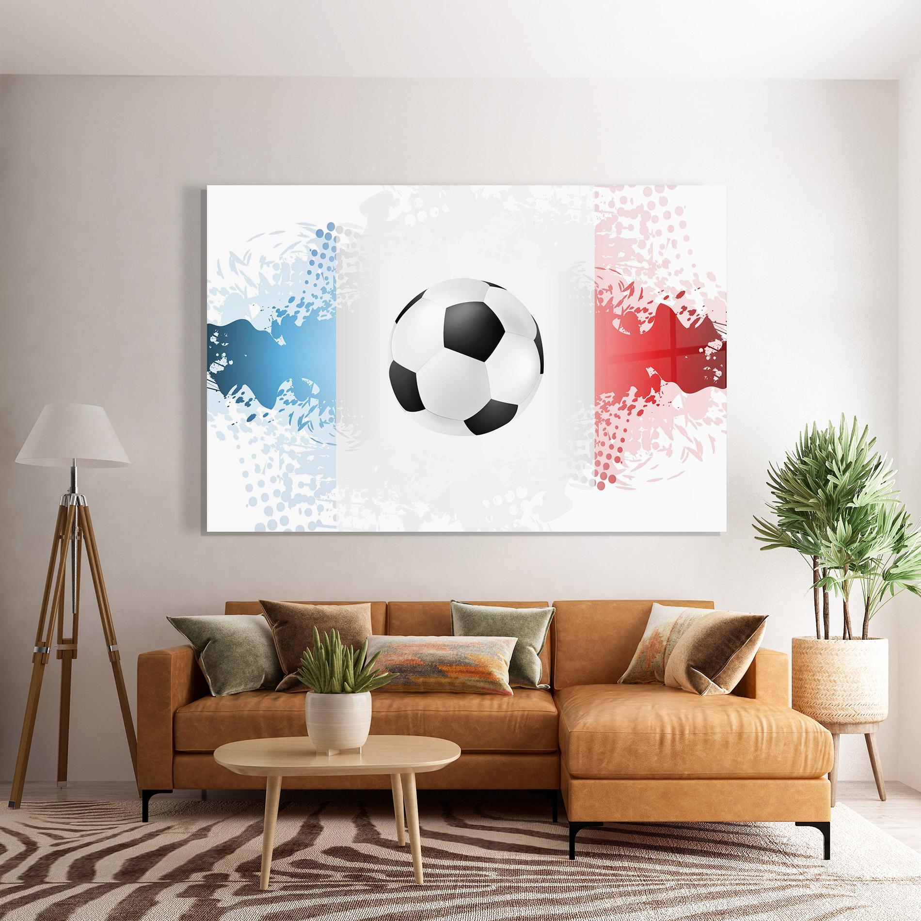 Üvegkép France Football mockup 7