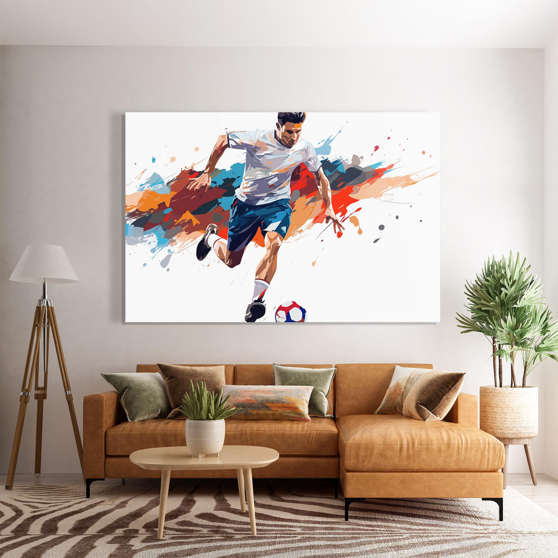 Üvegkép Grey Blue Football mockup 7