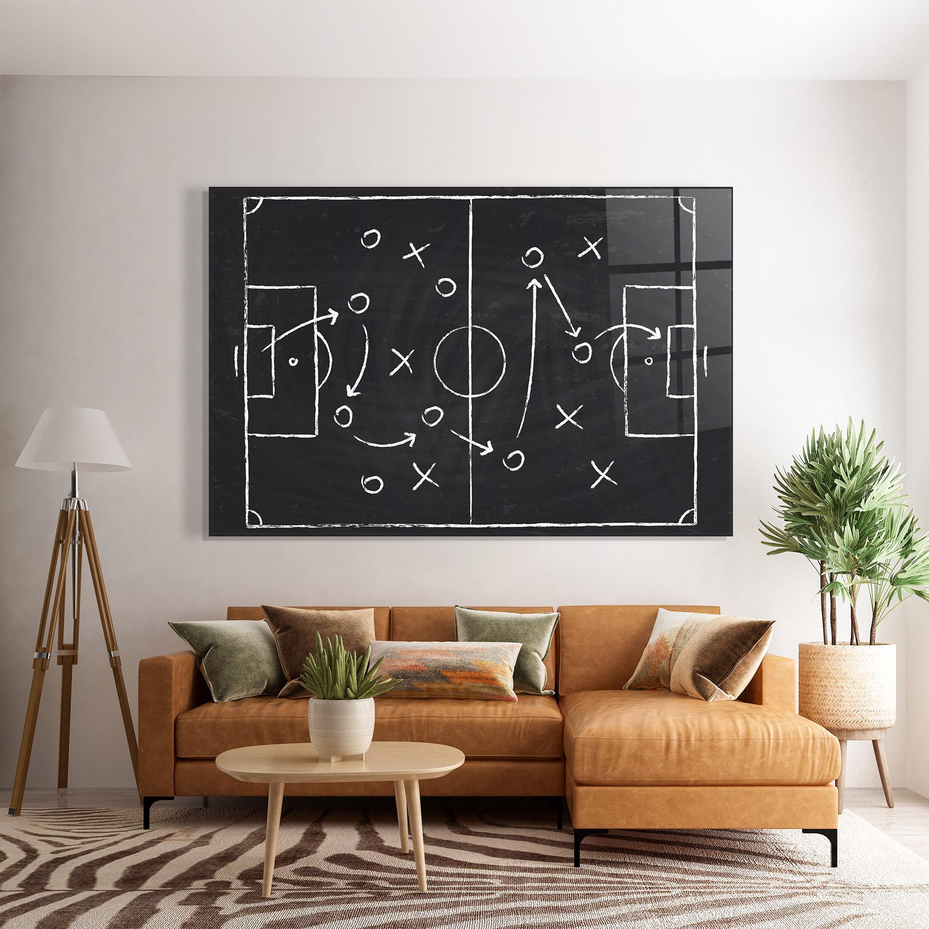 Üvegkép Grey Board Football mockup 7