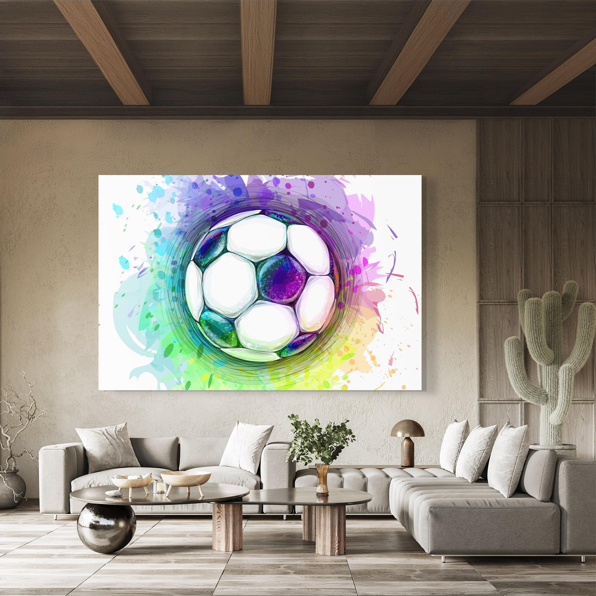 Üvegkép Colorful Football mockup 8