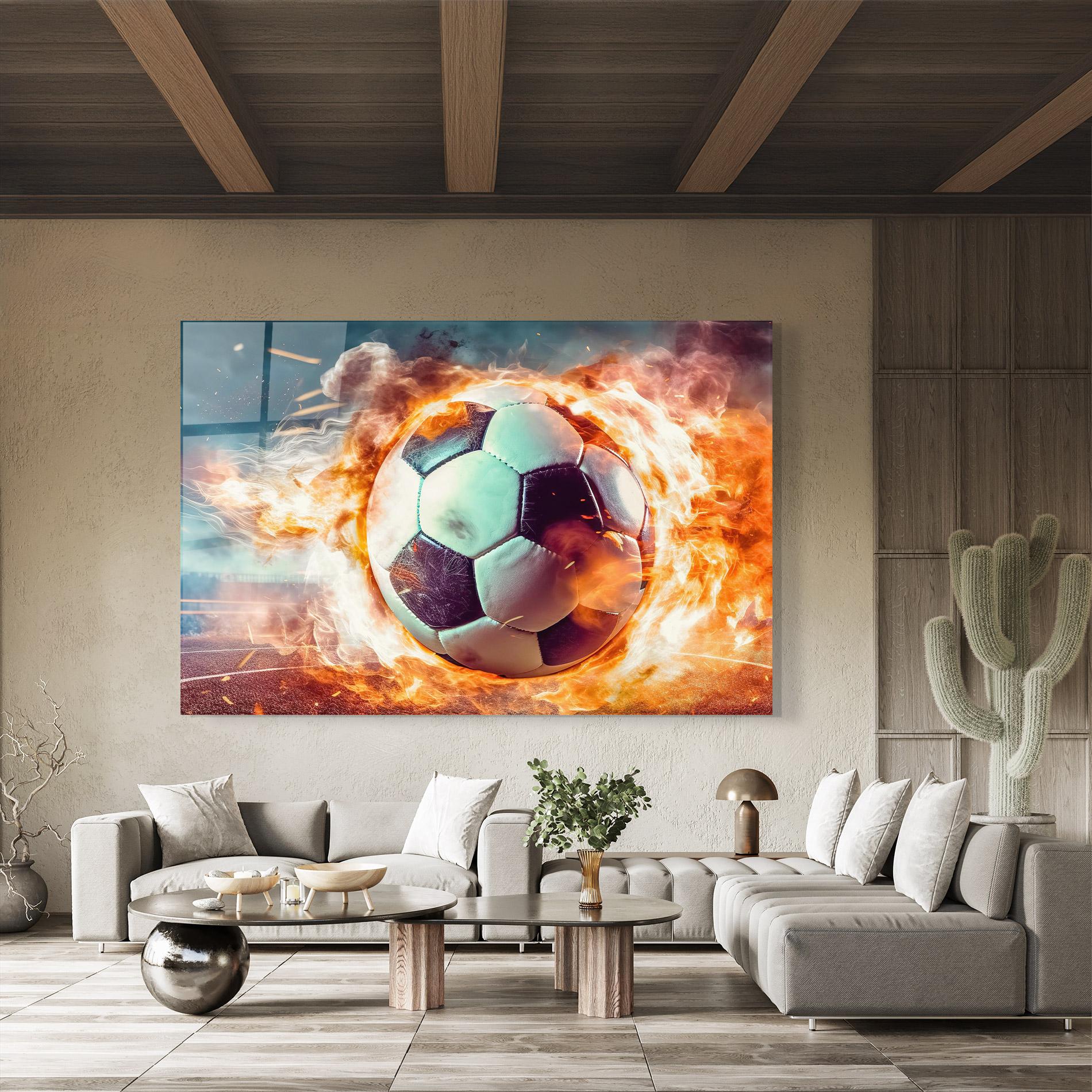 Üvegkép Football Explosion mockup 8