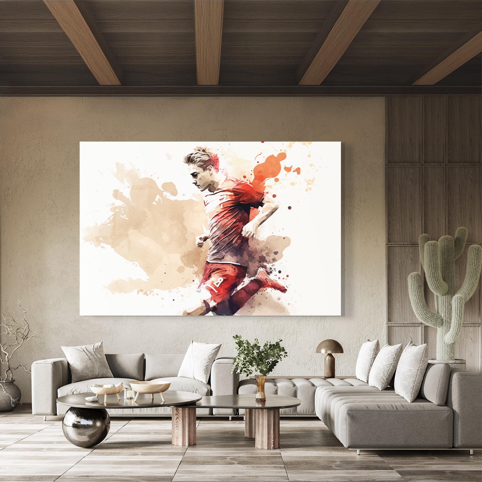 Üvegkép Football Red Cream mockup 8