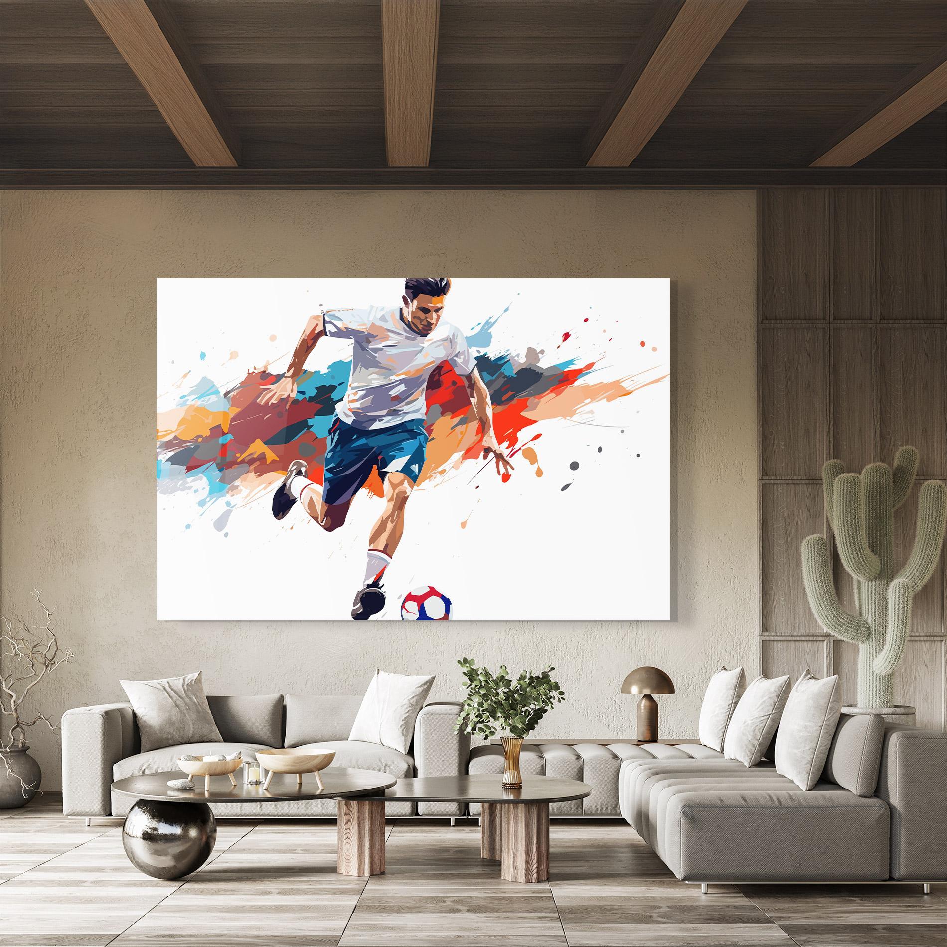 Üvegkép Grey Blue Football mockup 8