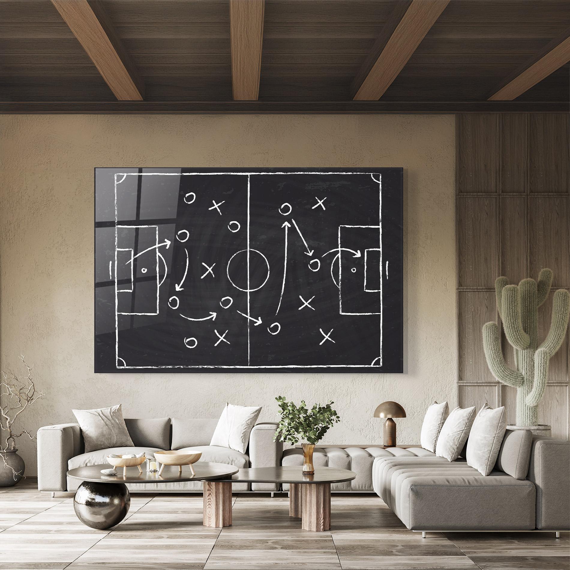 Üvegkép Grey Board Football mockup 8