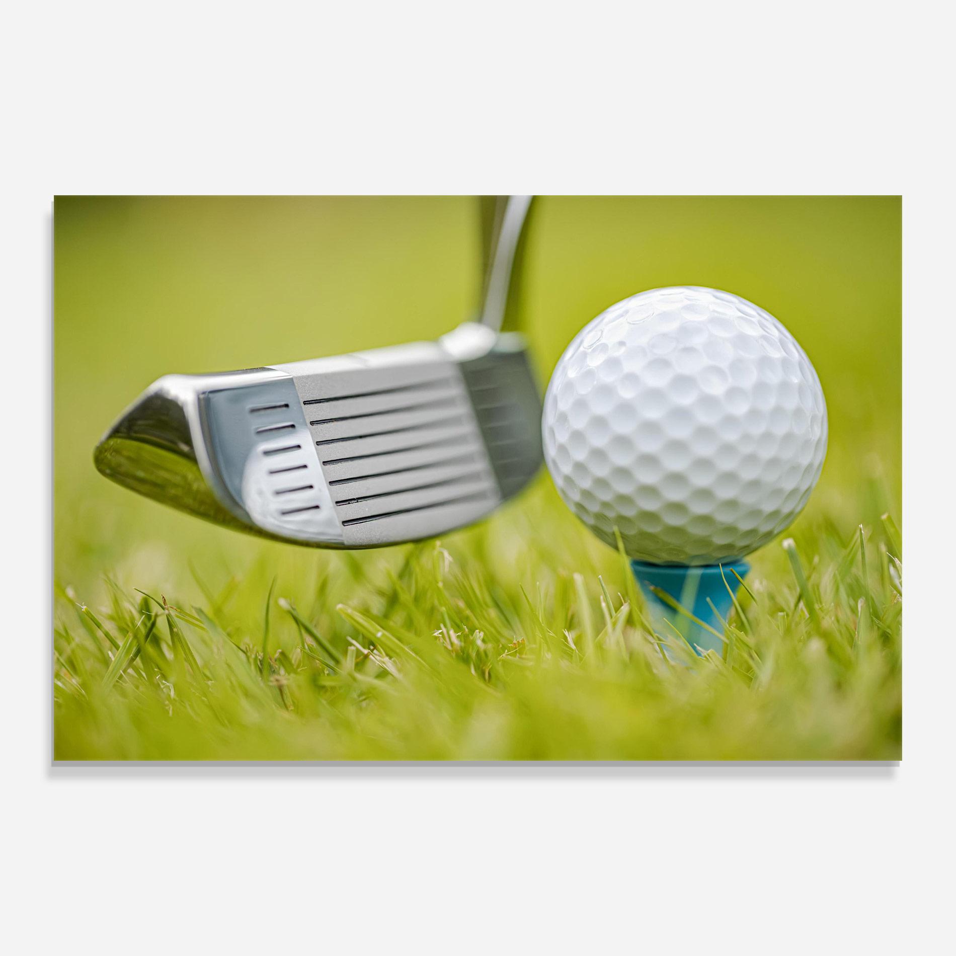 Üvegkép Golf Ball Grass mockup 0