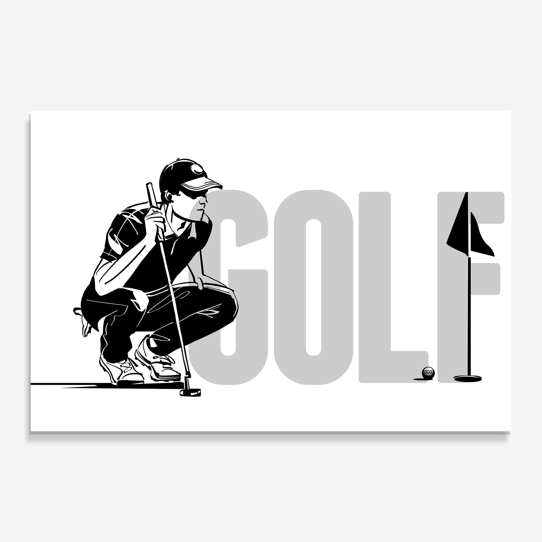 Üvegkép Golf mockup 0