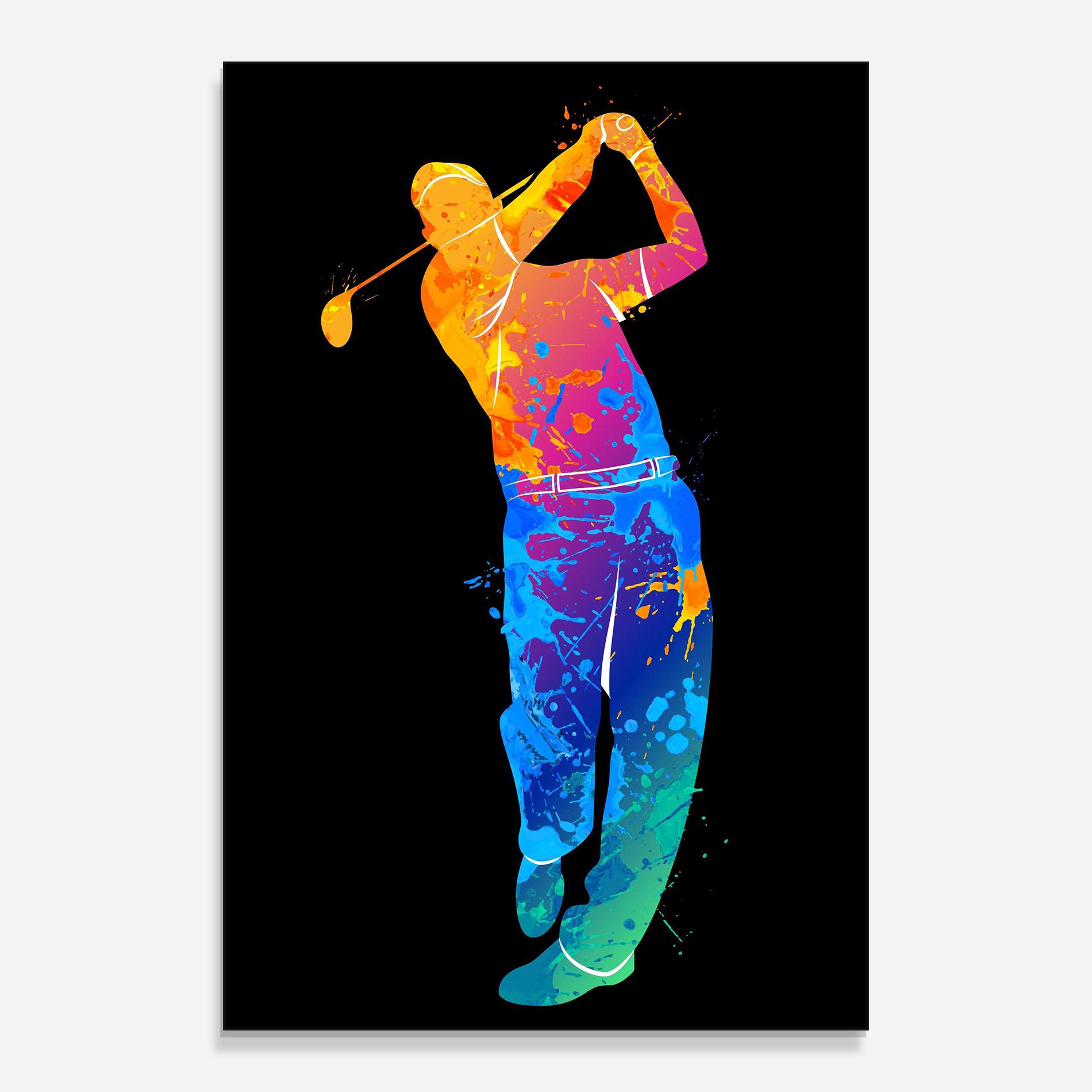 Üvegkép Golf Color Art mockup 0