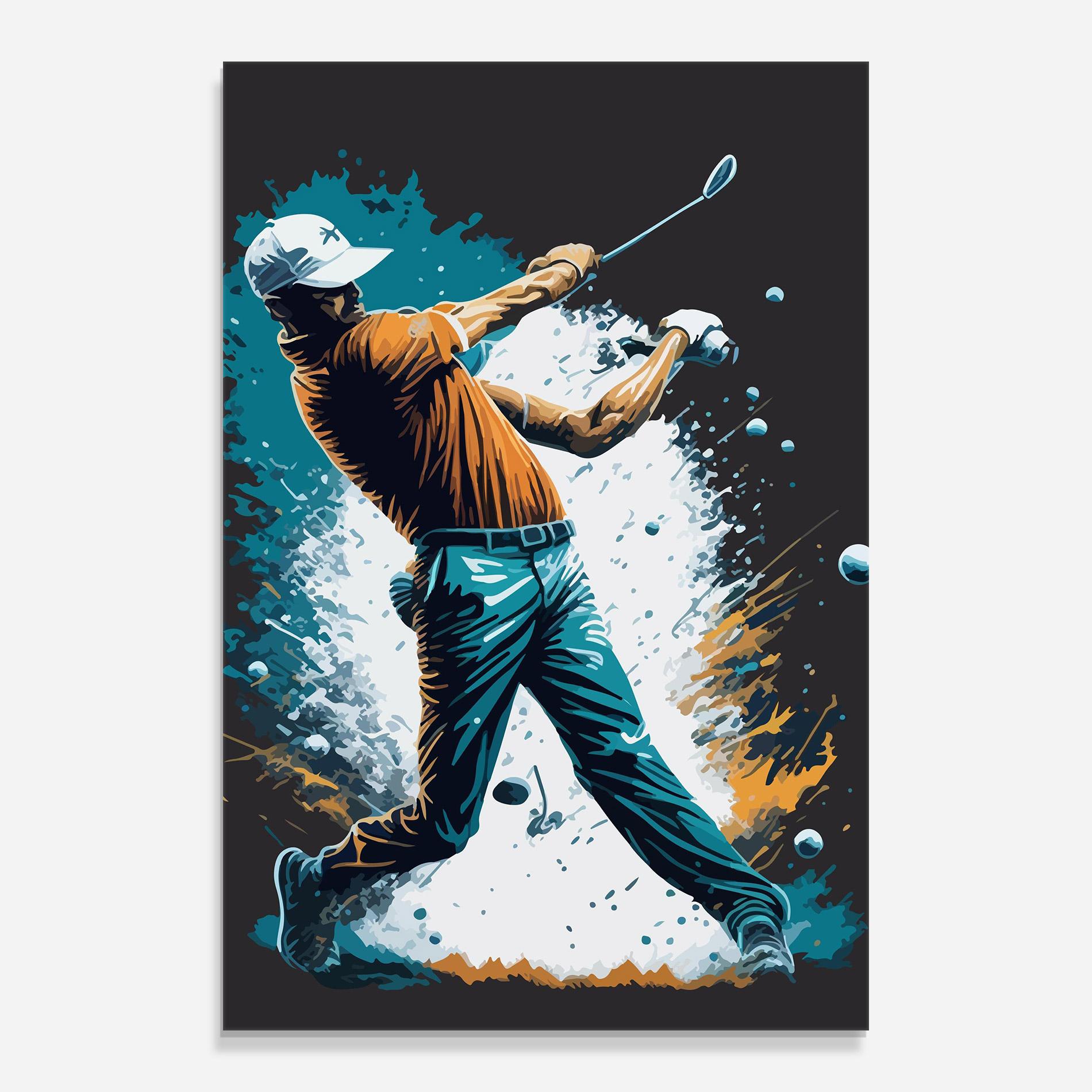 Üvegkép Golf On Grey mockup 0