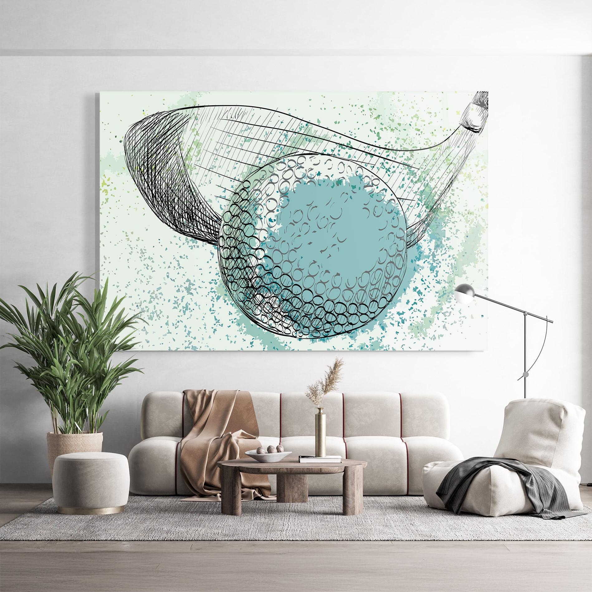 Üvegkép Blue Golf mockup 9