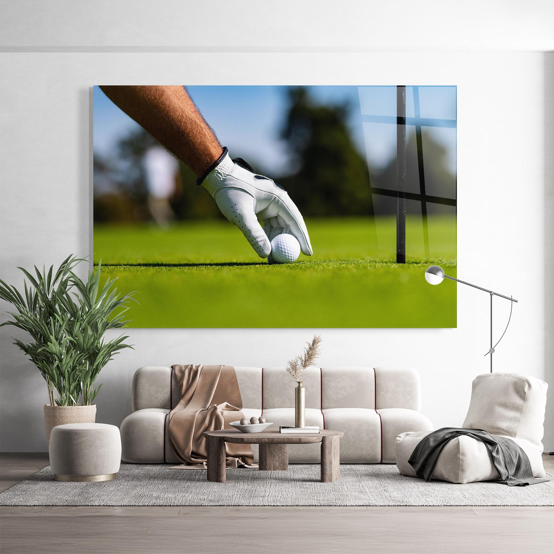 Üvegkép Golfer Man mockup 9