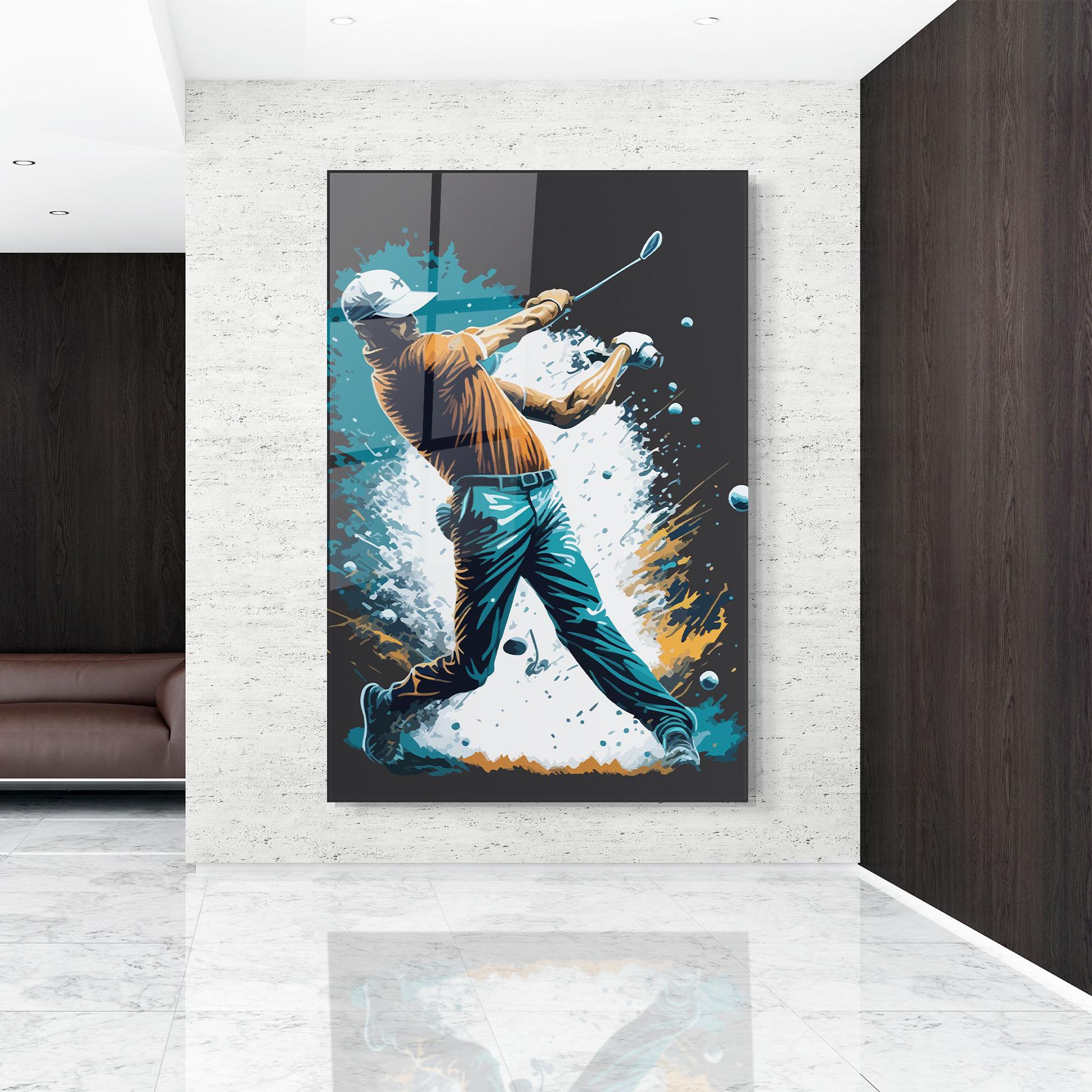 Üvegkép Golf On Grey mockup 9