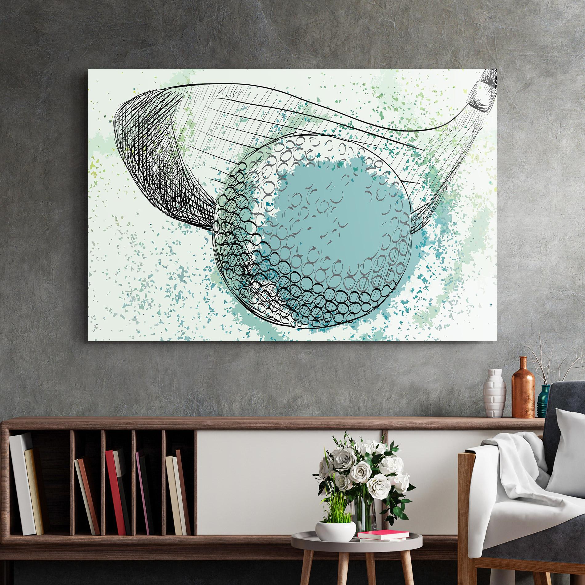 Üvegkép Blue Golf mockup 2