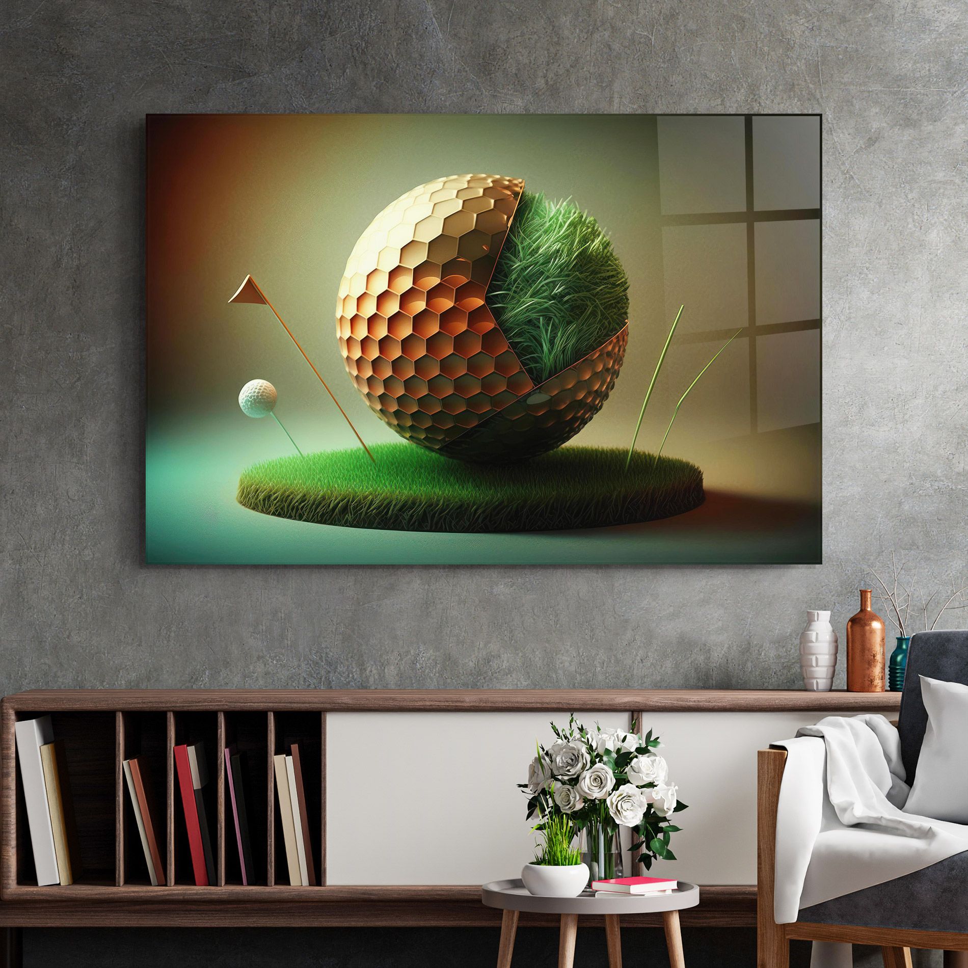 Golf Ball 3d Style mockup 2