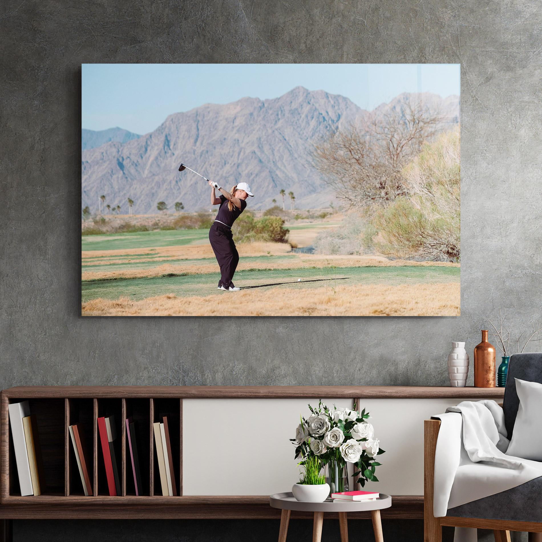 Üvegkép Golf Player Woman mockup 2