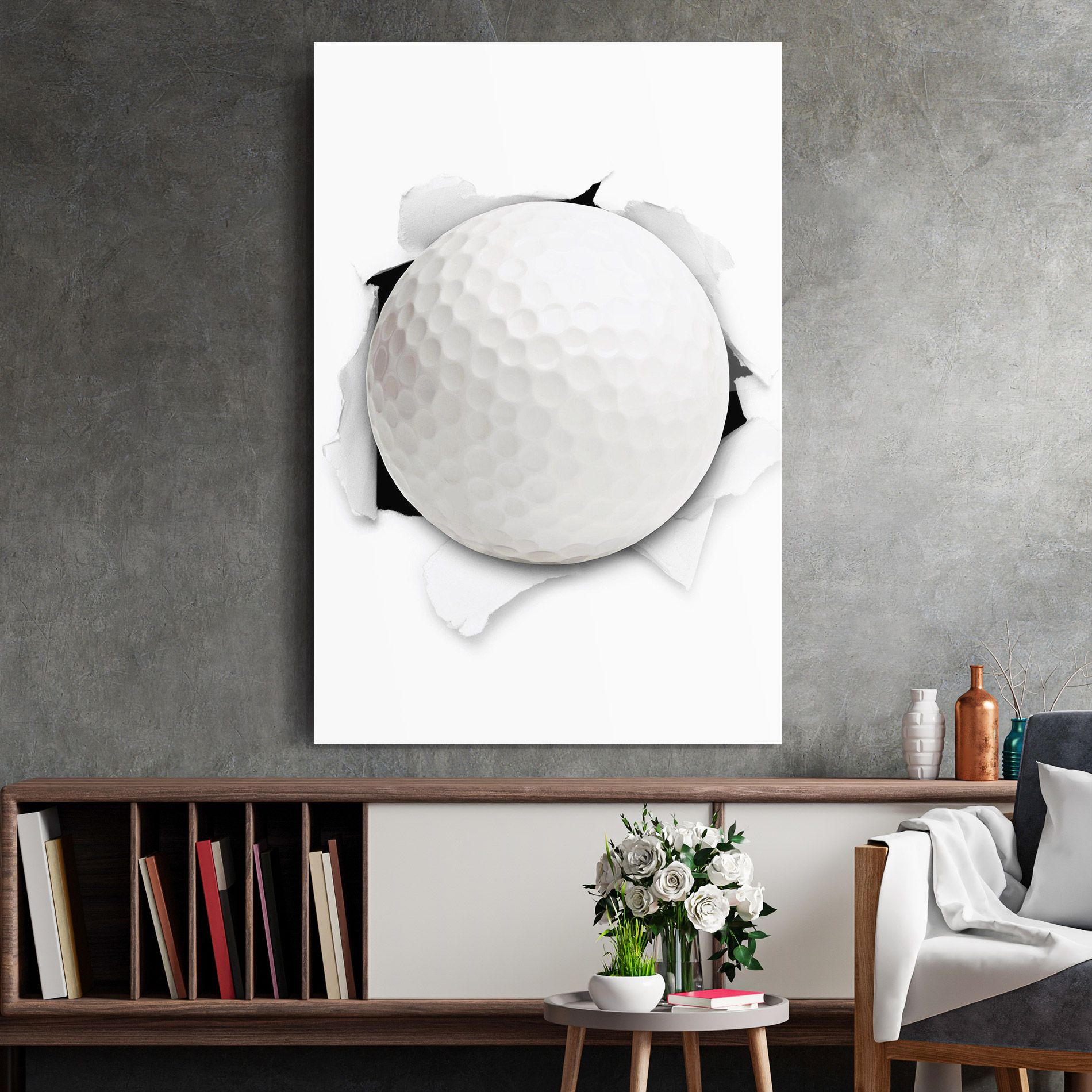 Golf Ball Bursting Hole mockup 2