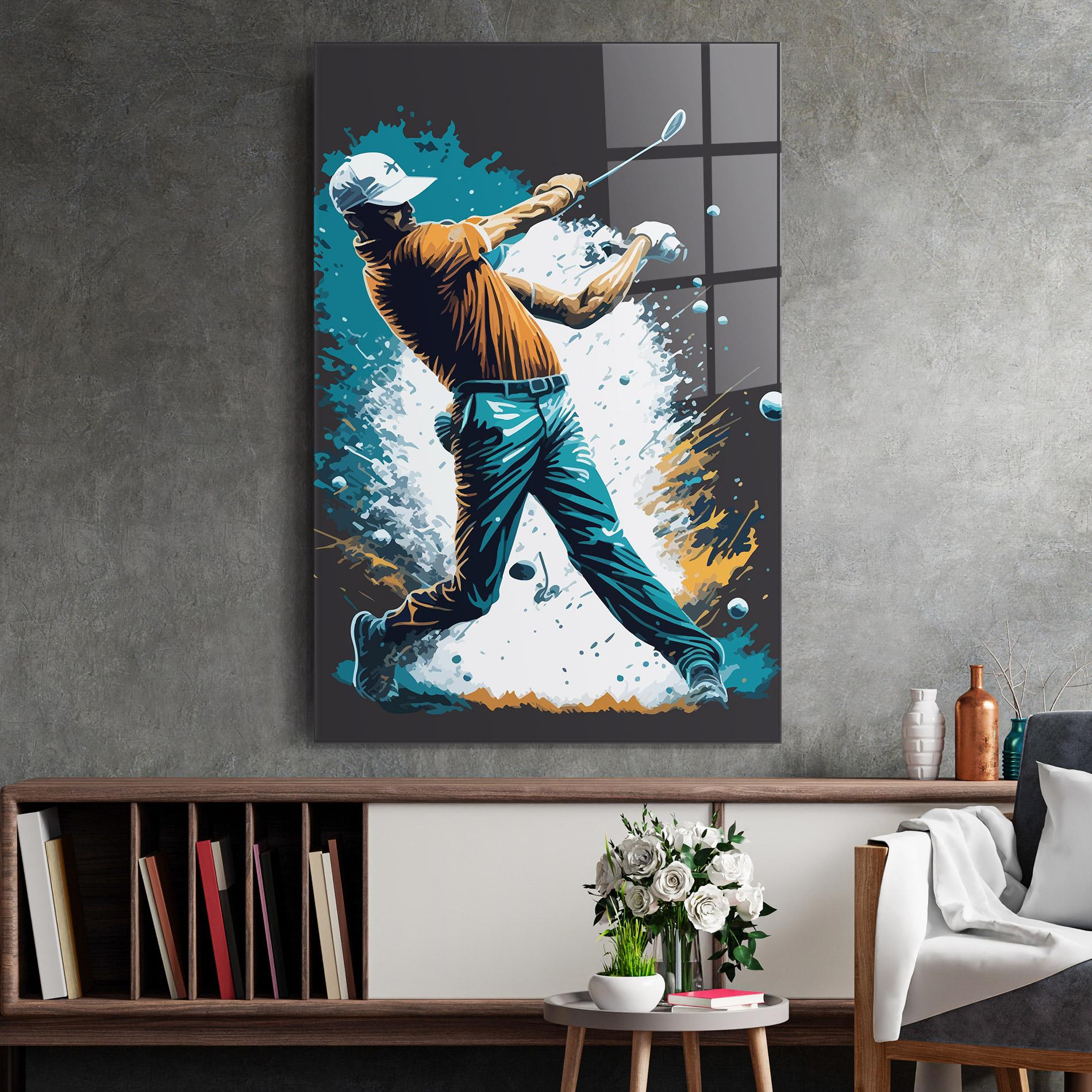 Üvegkép Golf On Grey mockup 2