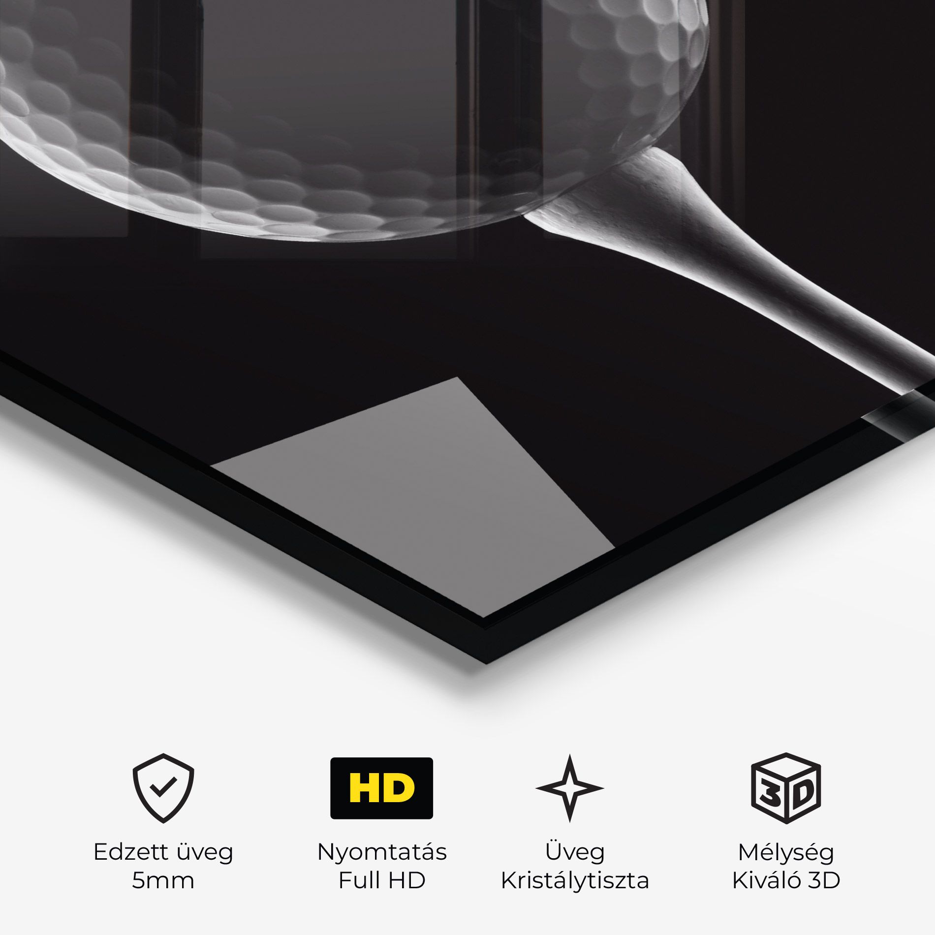 Golf Ball Black mockup 3