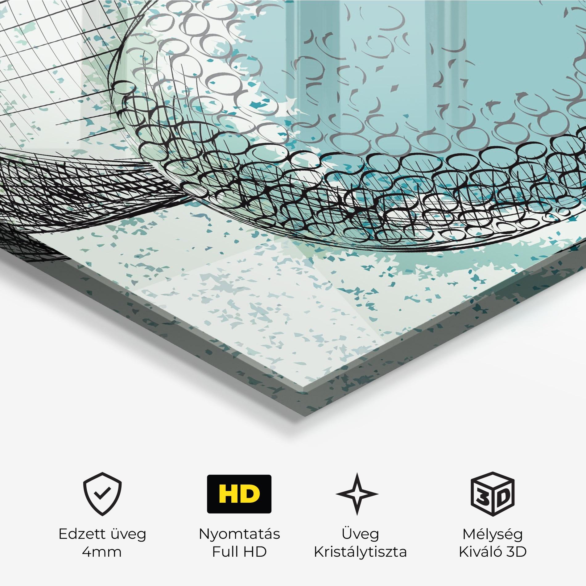 Üvegkép Blue Golf mockup 3