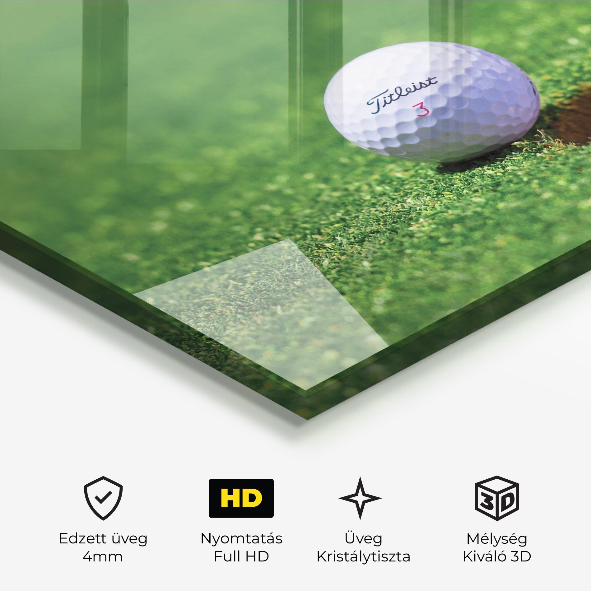 Üvegkép Close To Ball Golf Ball mockup 3