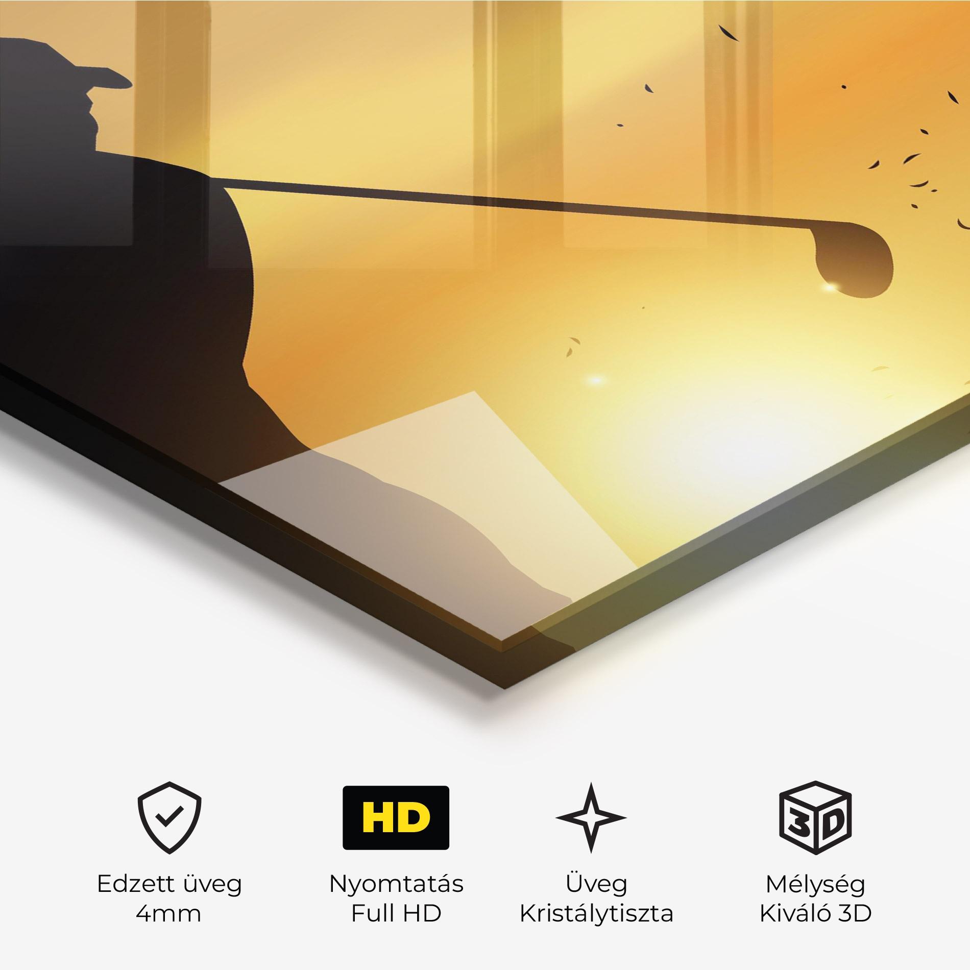 Üvegkép Gold Sunrise mockup 3