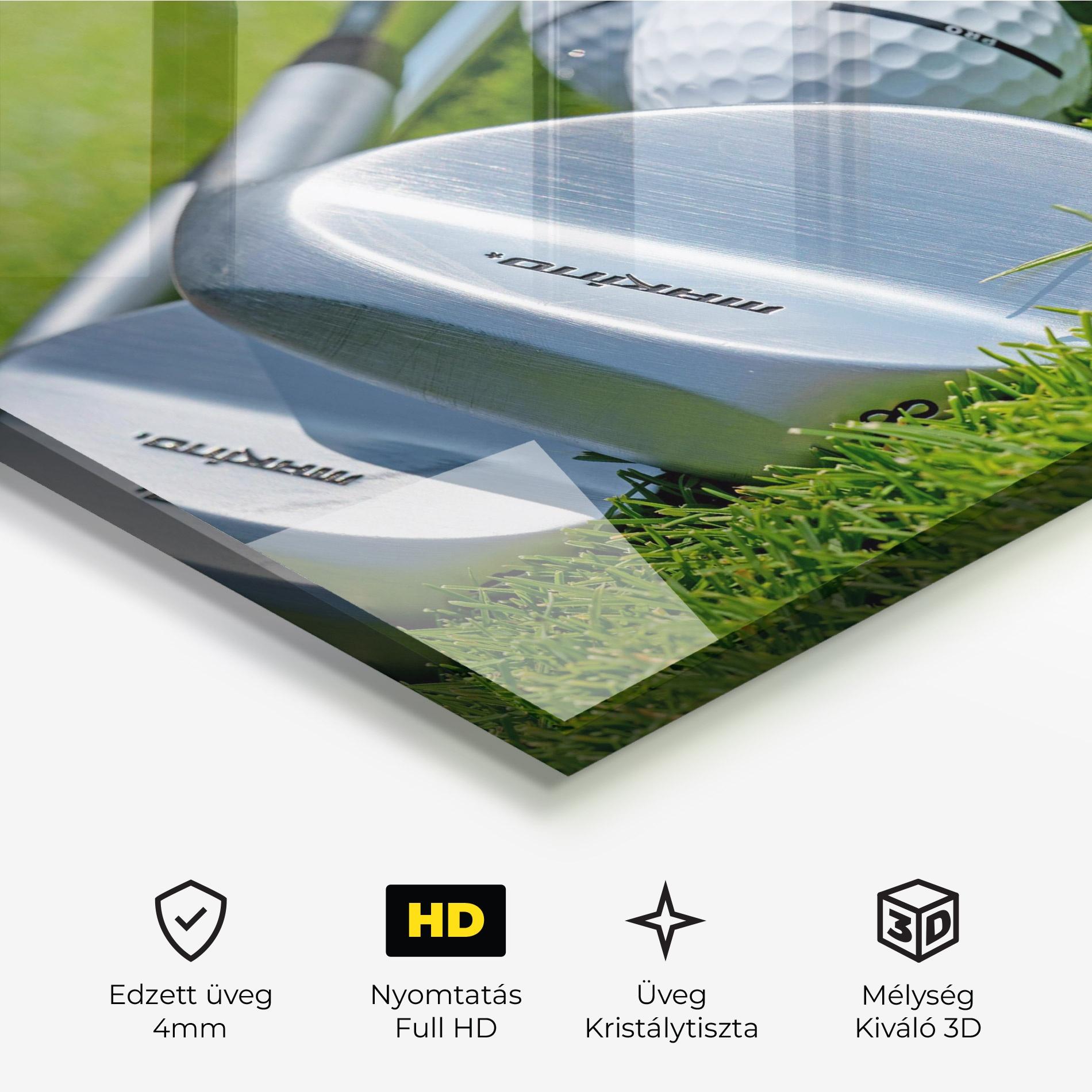 Üvegkép Golf Club On Grass mockup 3