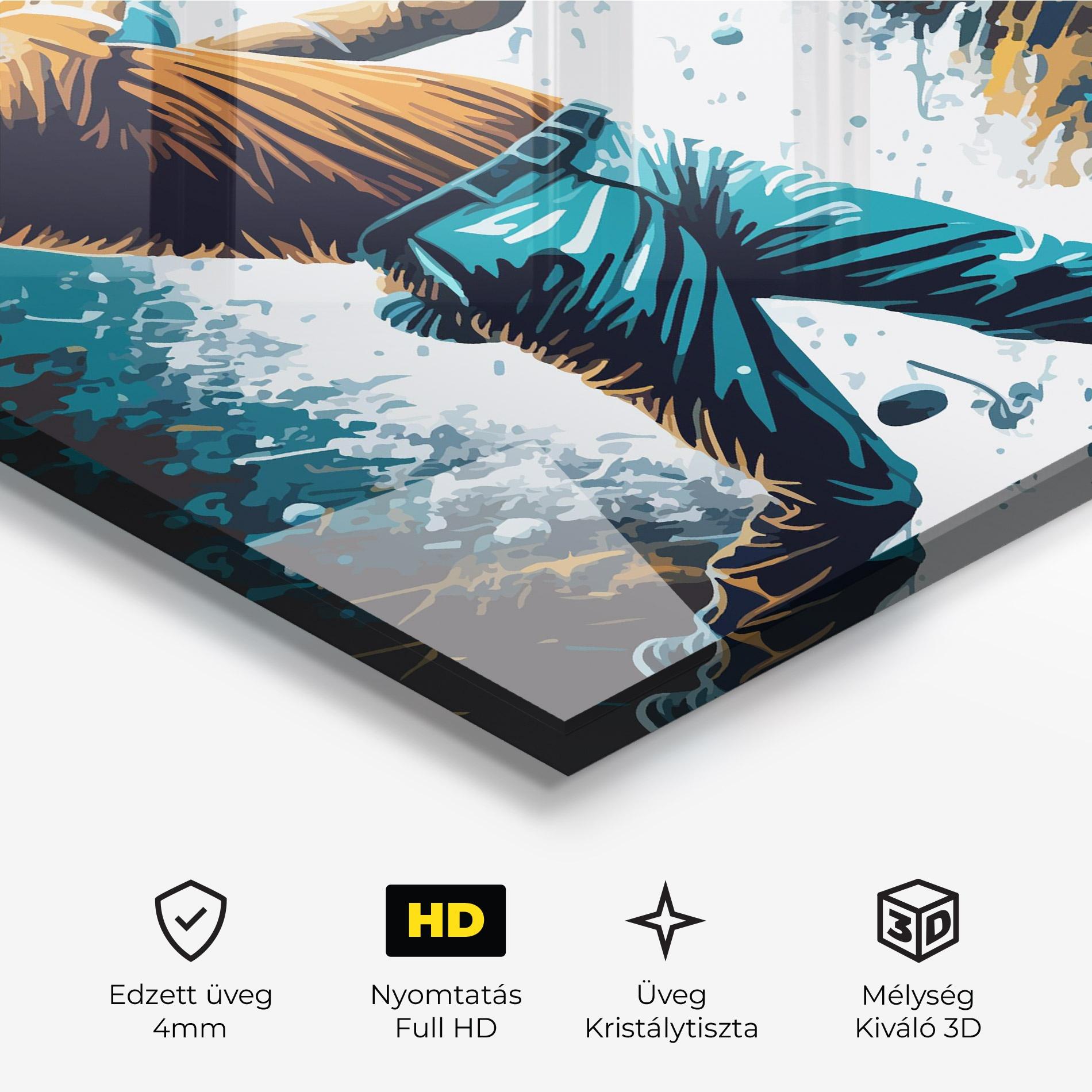 Üvegkép Golf On Grey mockup 3