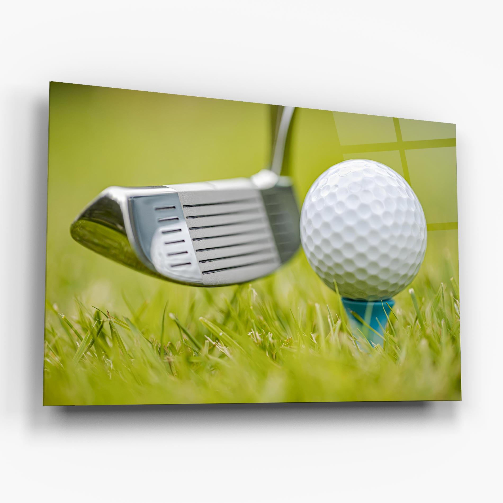 Üvegkép Golf Ball Grass mockup 6