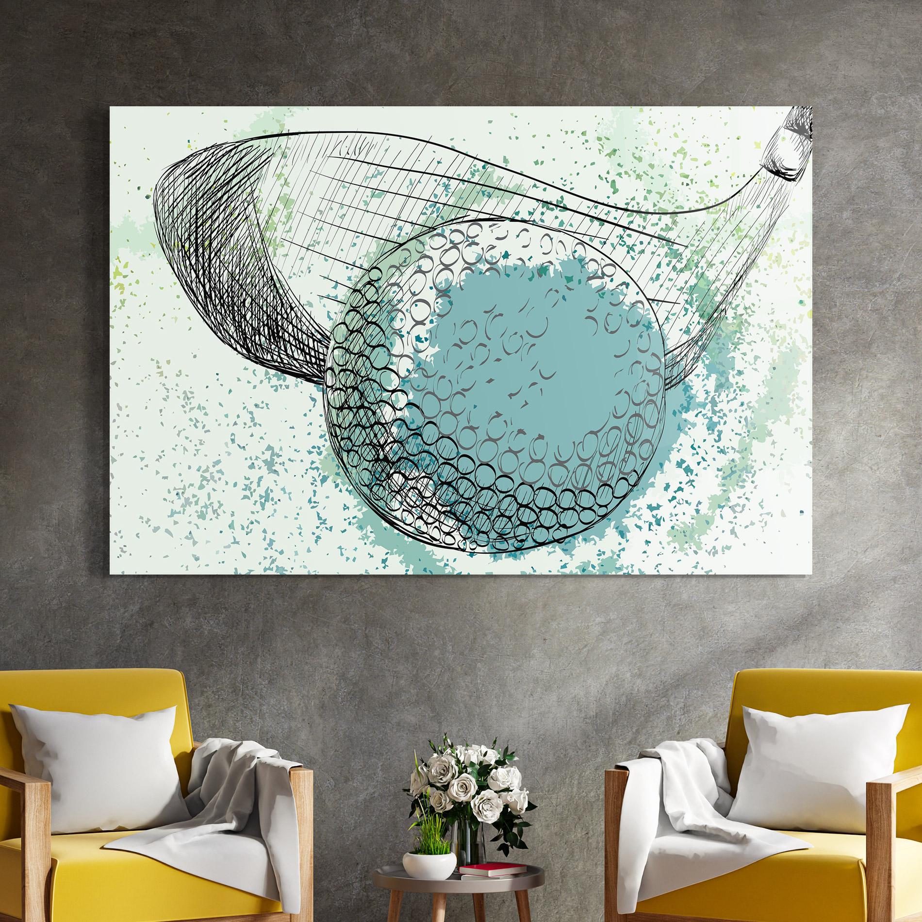 Üvegkép Blue Golf mockup 4