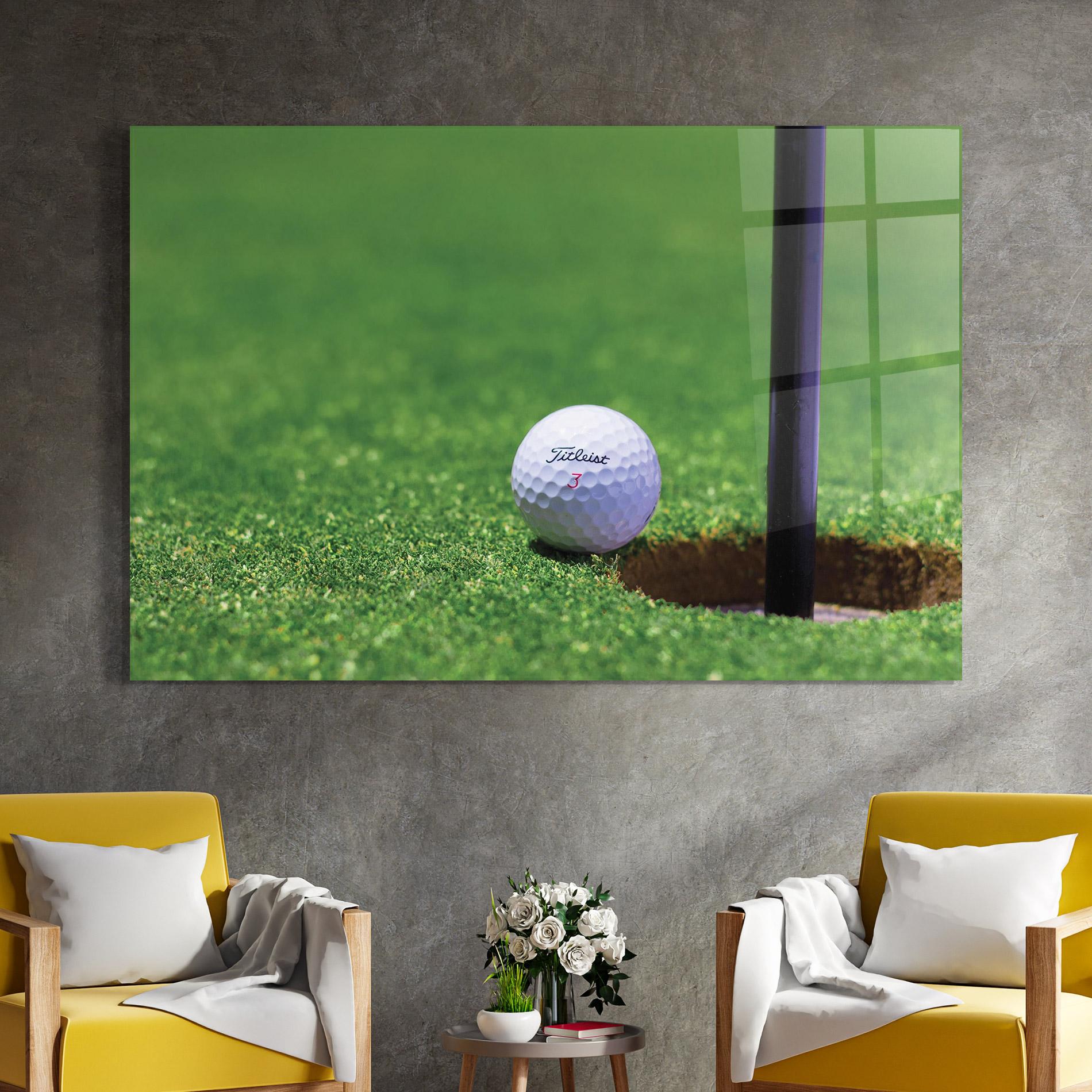 Üvegkép Close To Ball Golf Ball mockup 4