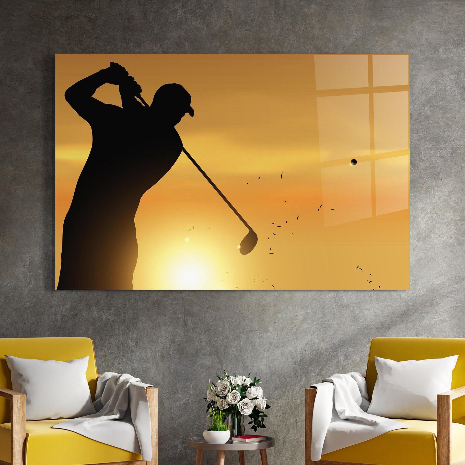 Üvegkép Gold Sunrise mockup 4