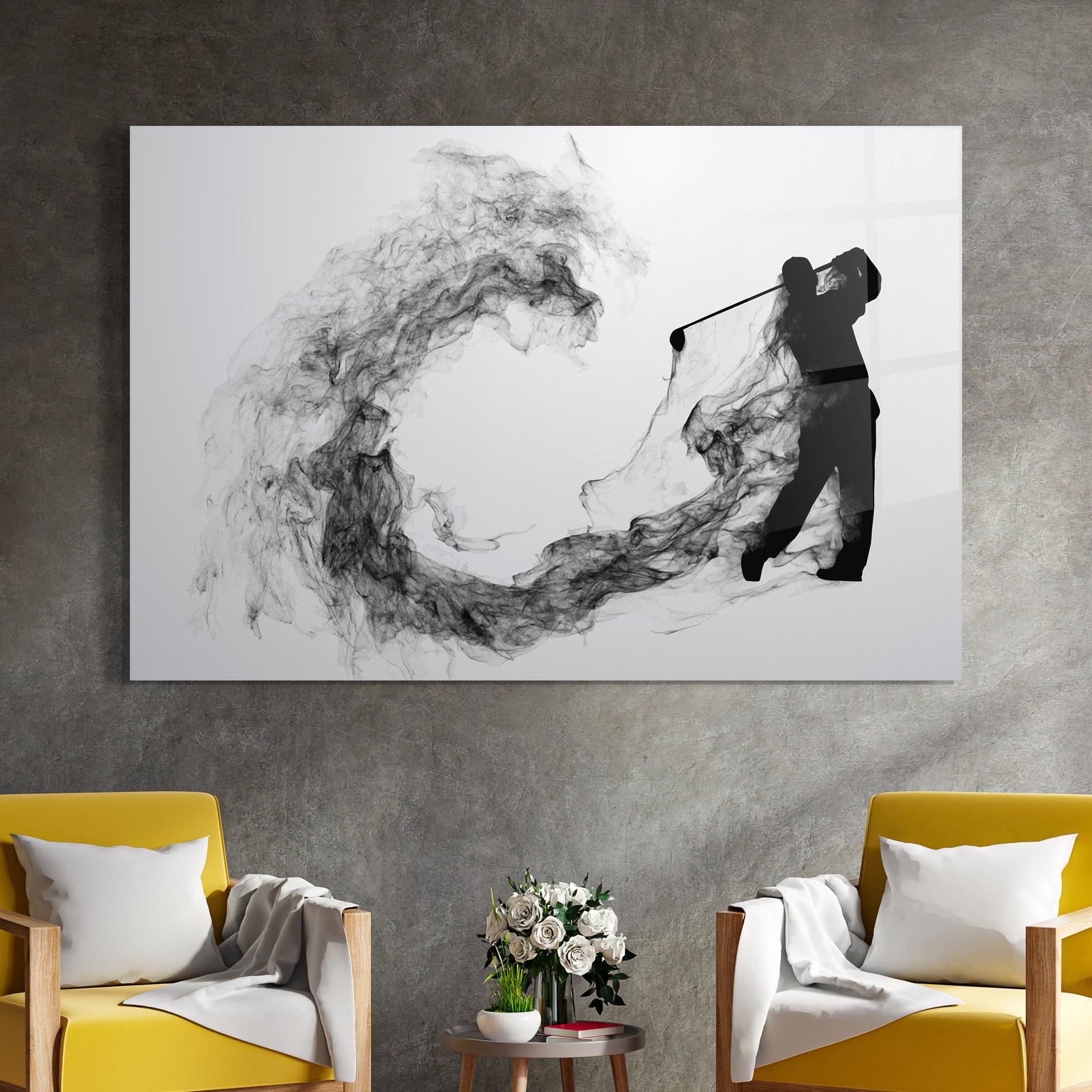 Üvegkép Golf Smoke mockup 4
