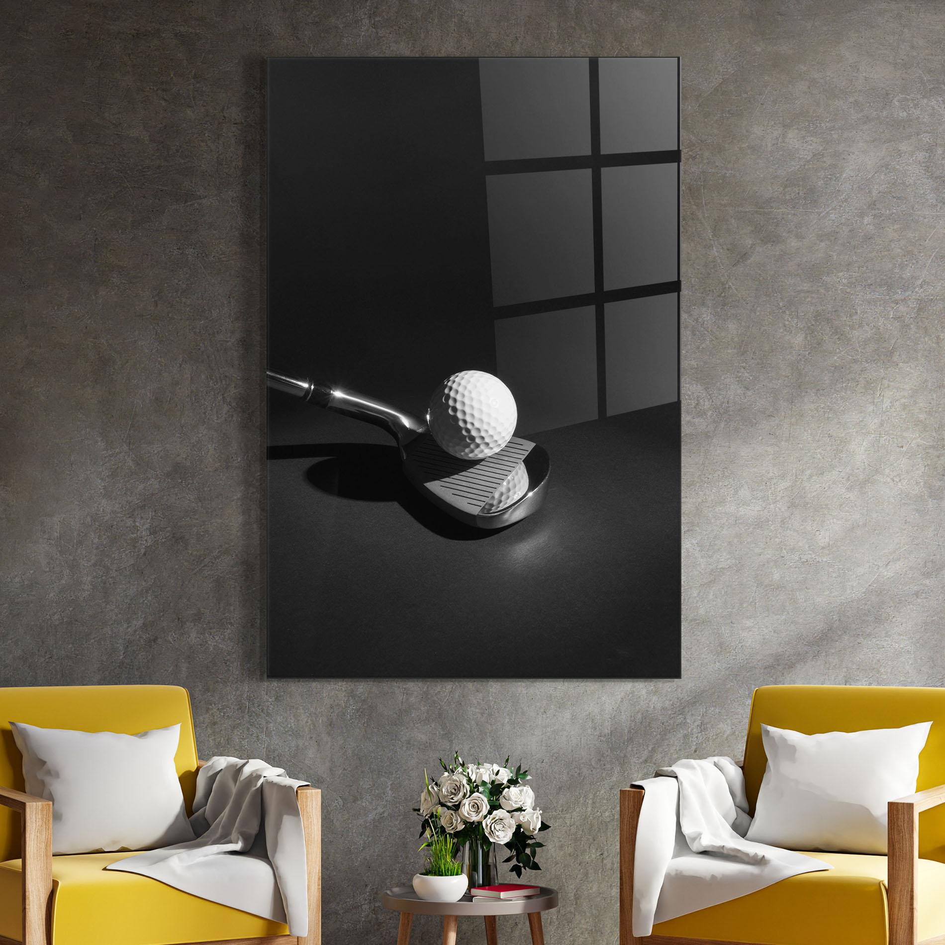 Üvegkép Golf Equipment mockup 4