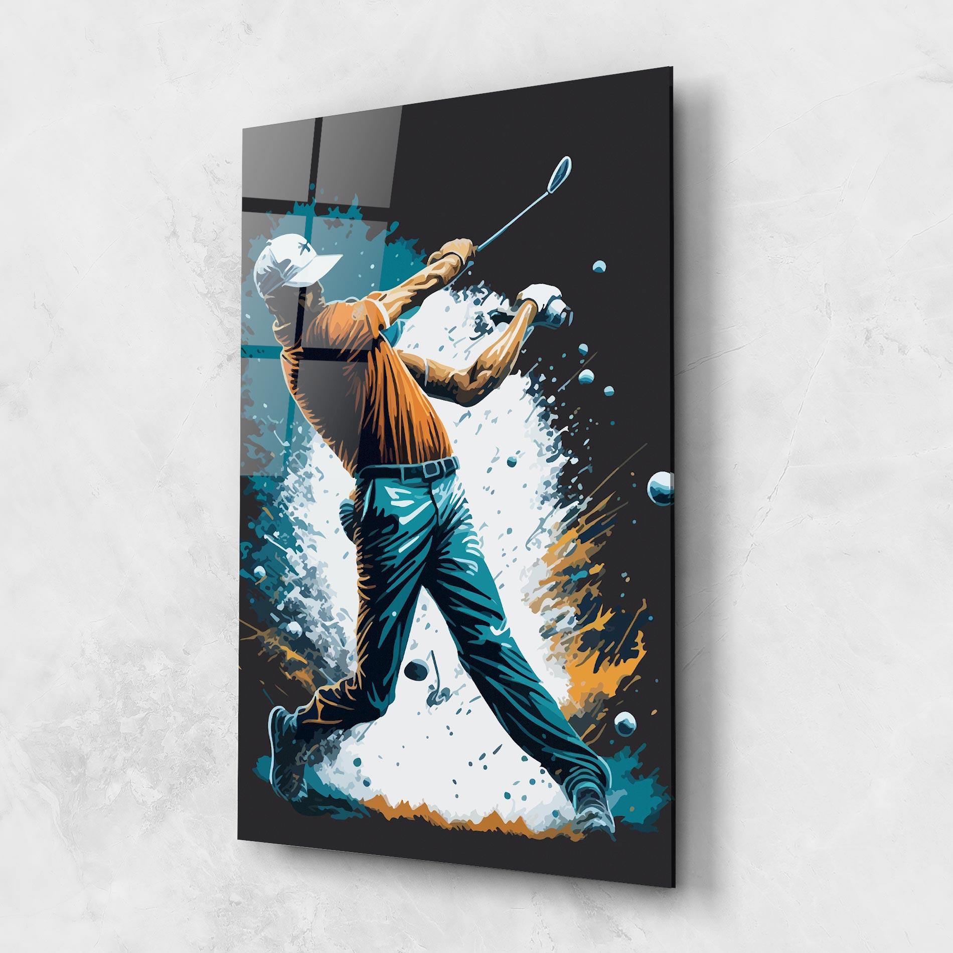 Üvegkép Golf On Grey mockup 1