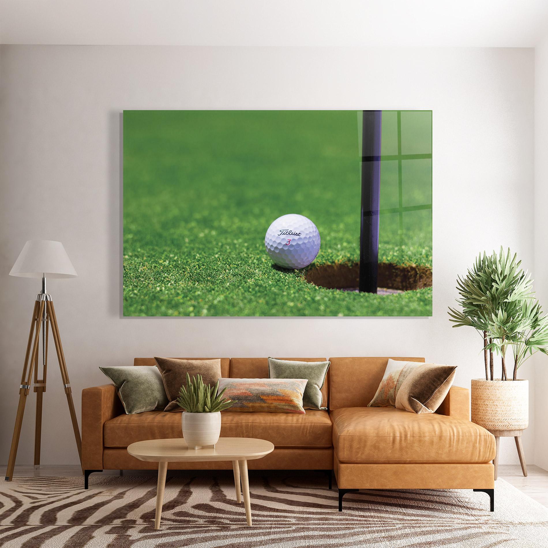 Üvegkép Close To Ball Golf Ball mockup 7