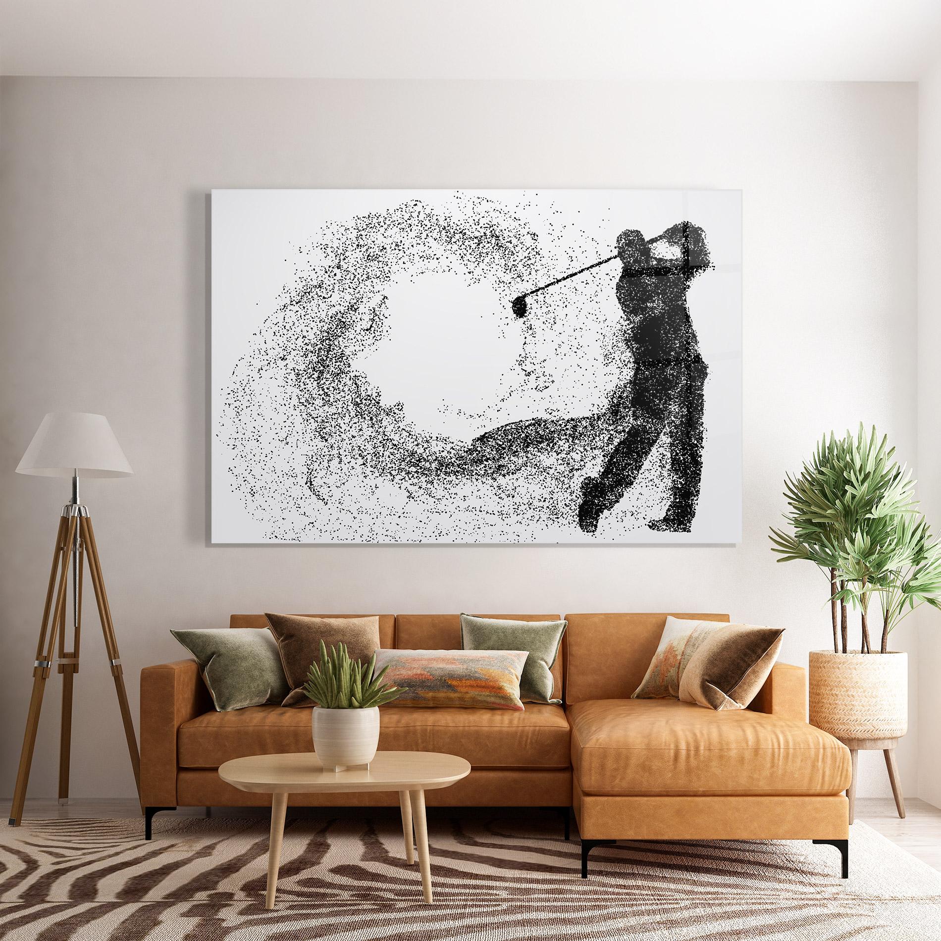 Üvegkép Golf Man mockup 7