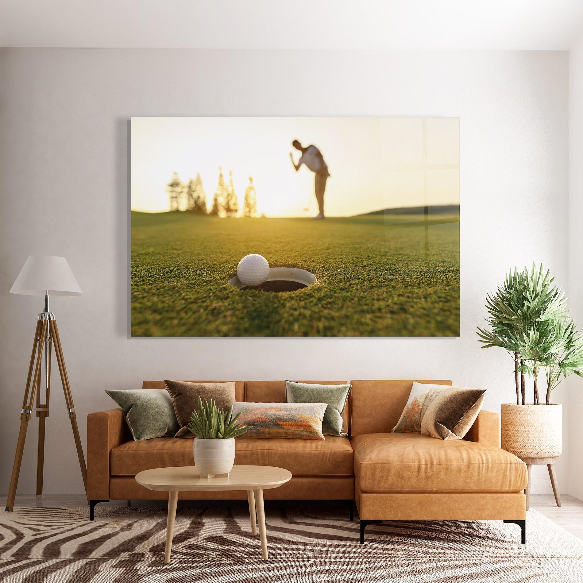 Üvegkép Golfer Concept mockup 7