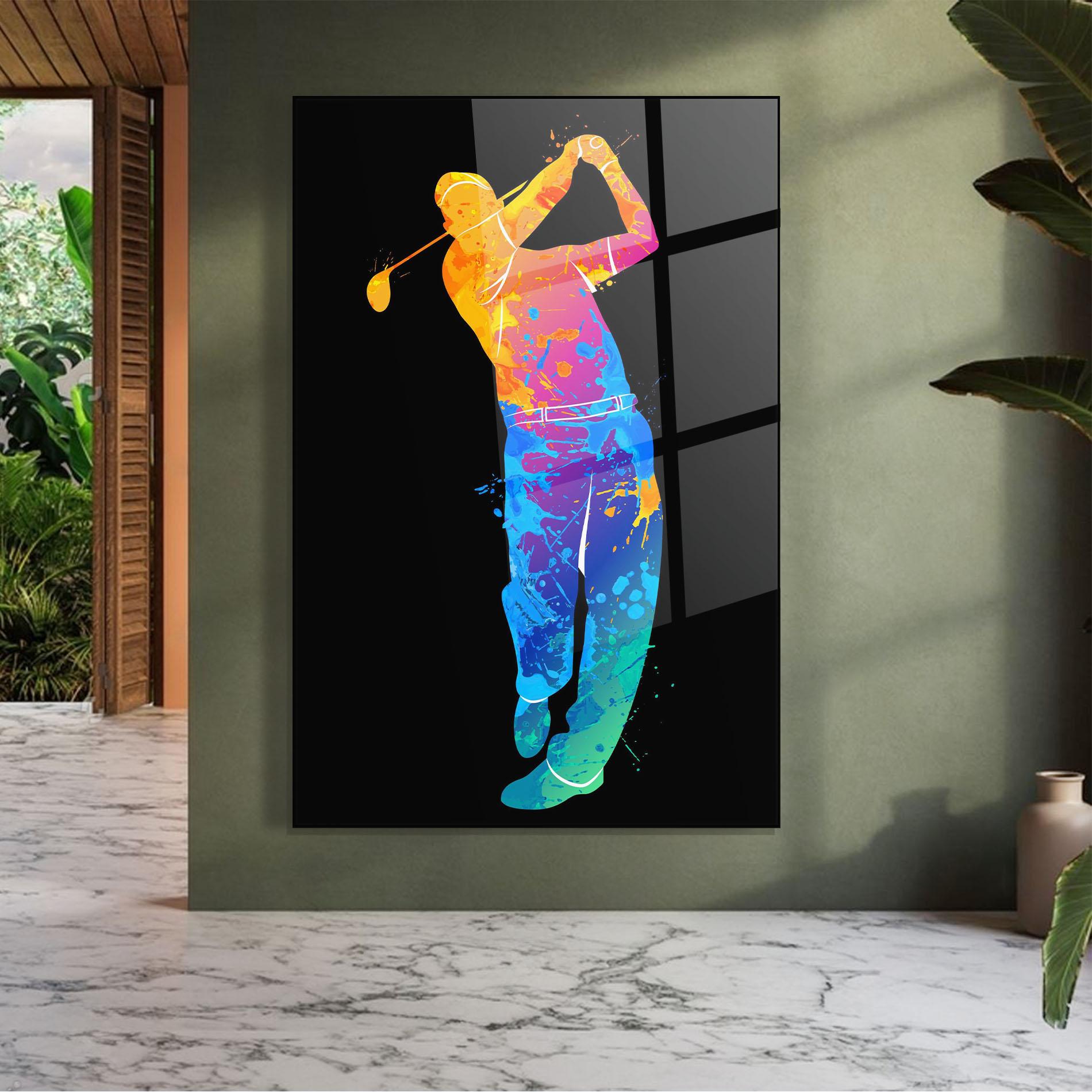 Üvegkép Golf Color Art mockup 7