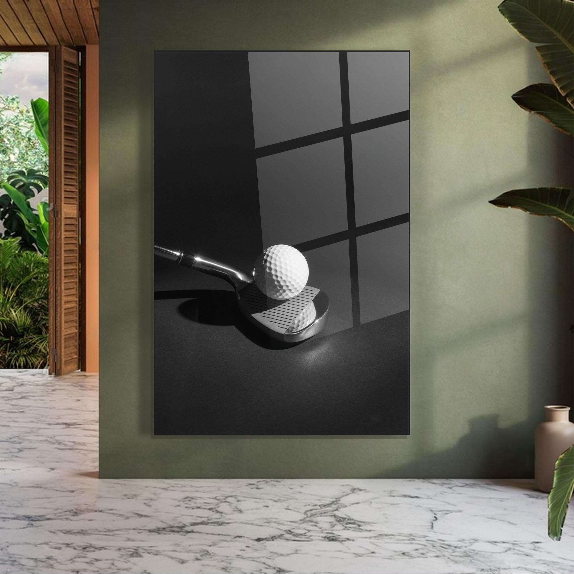 Üvegkép Golf Equipment mockup 7