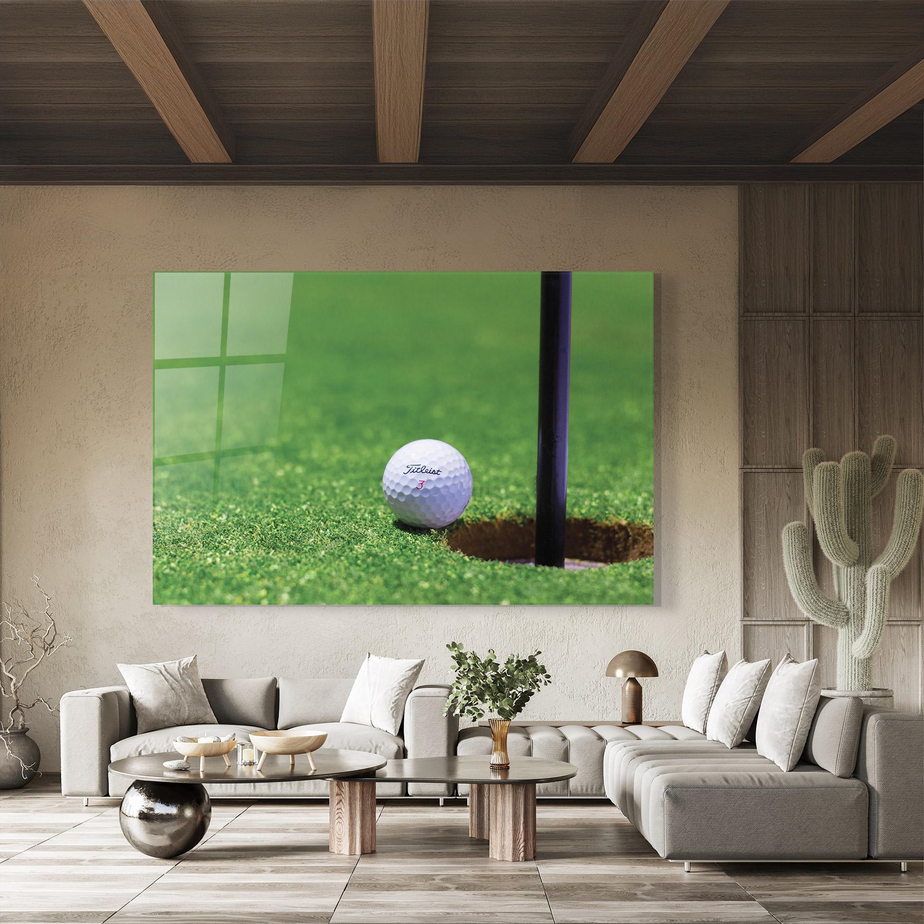 Üvegkép Close To Ball Golf Ball mockup 8